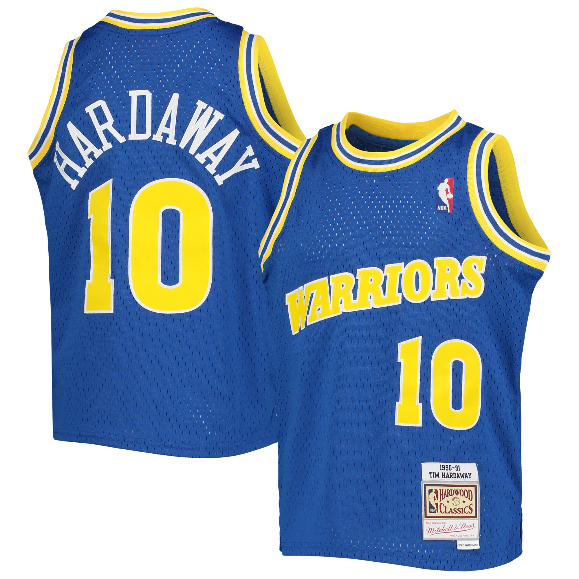Tim Hardaway Golden State Warriors Mitchell & Ness Youth 1990/91 Hardwood Classics Swingman Basketball Jersey - Royal