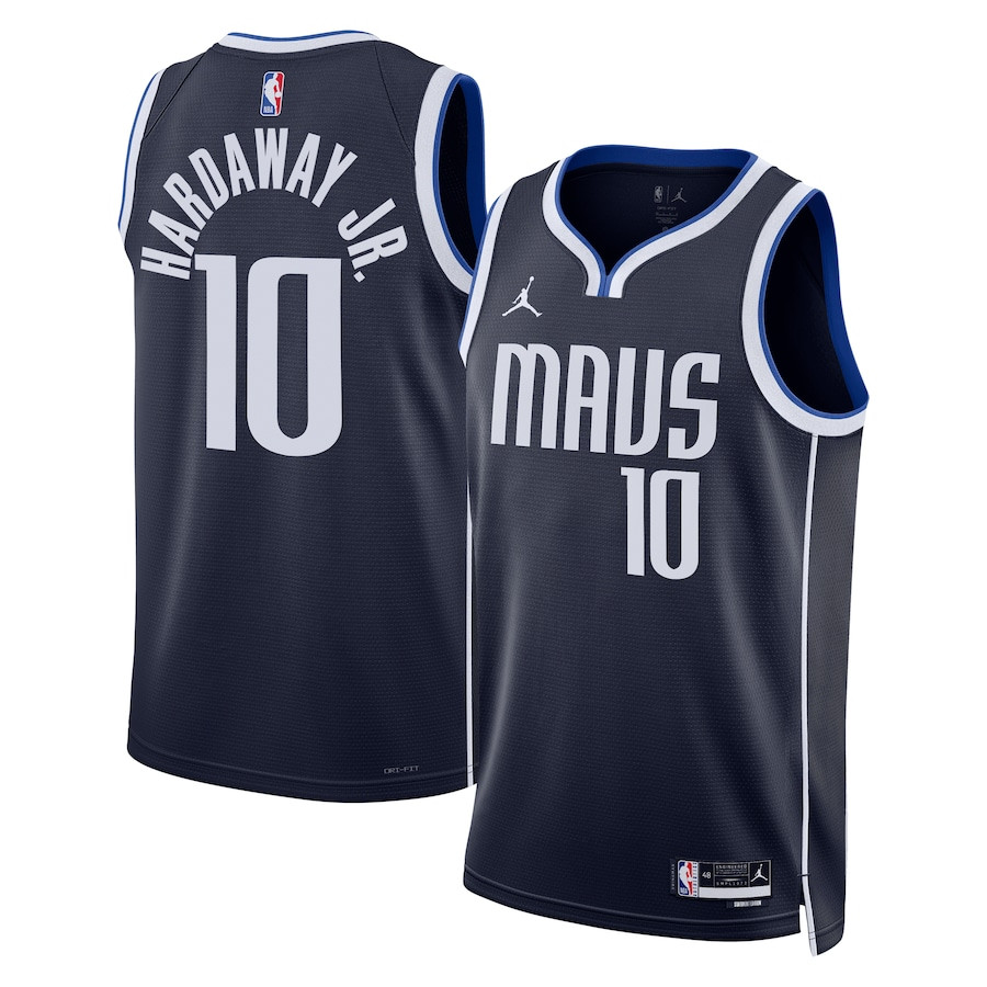 Tim Hardaway Jr. 10 Dallas Mavericks Unisex Swingman Basketball Jersey - Statement Edition - Navy - JS834 