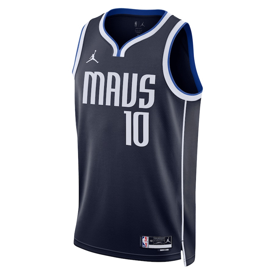 Alternative view of Tim Hardaway Jr. 10 Dallas Mavericks Unisex Swingman Basketball Jersey - Statement Edition - Navy - JS834 