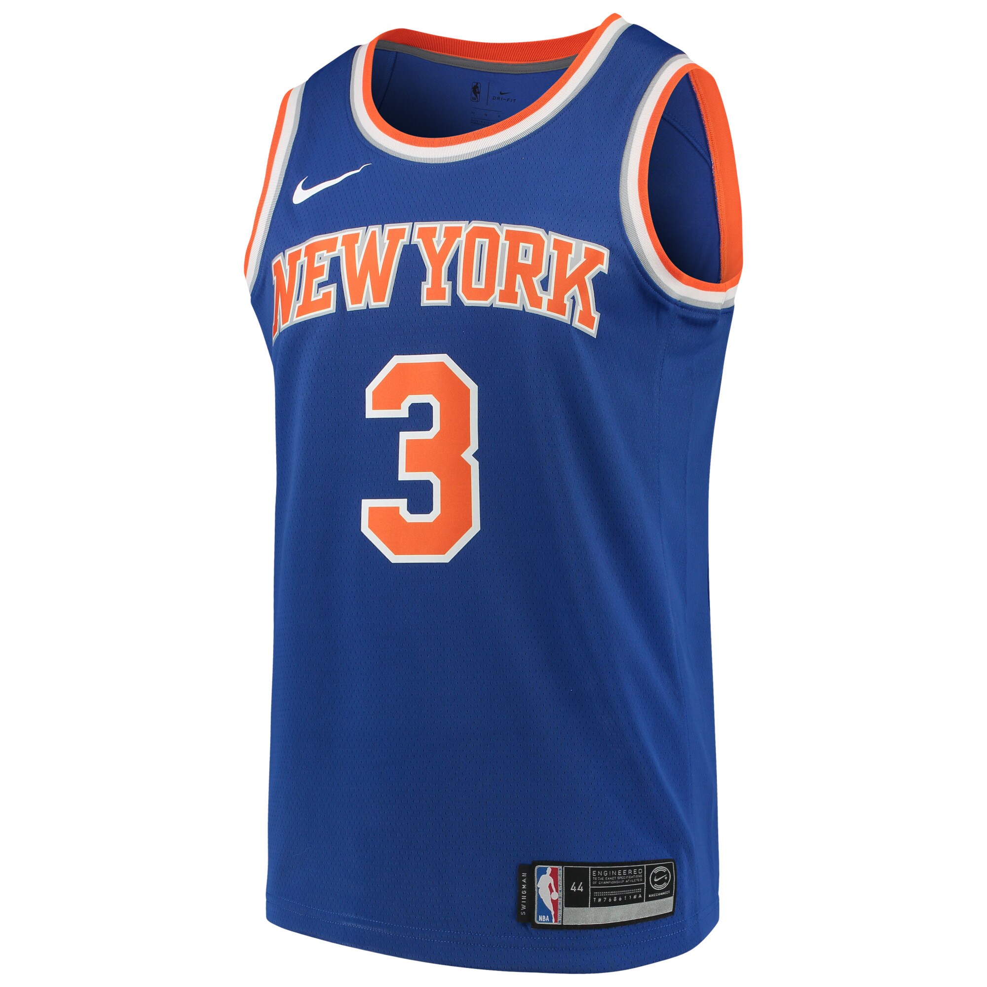 Alternative view of Tim Hardaway Jr. New York Knicks Youth Swingman Basketball Jersey - Icon Edition - Blue