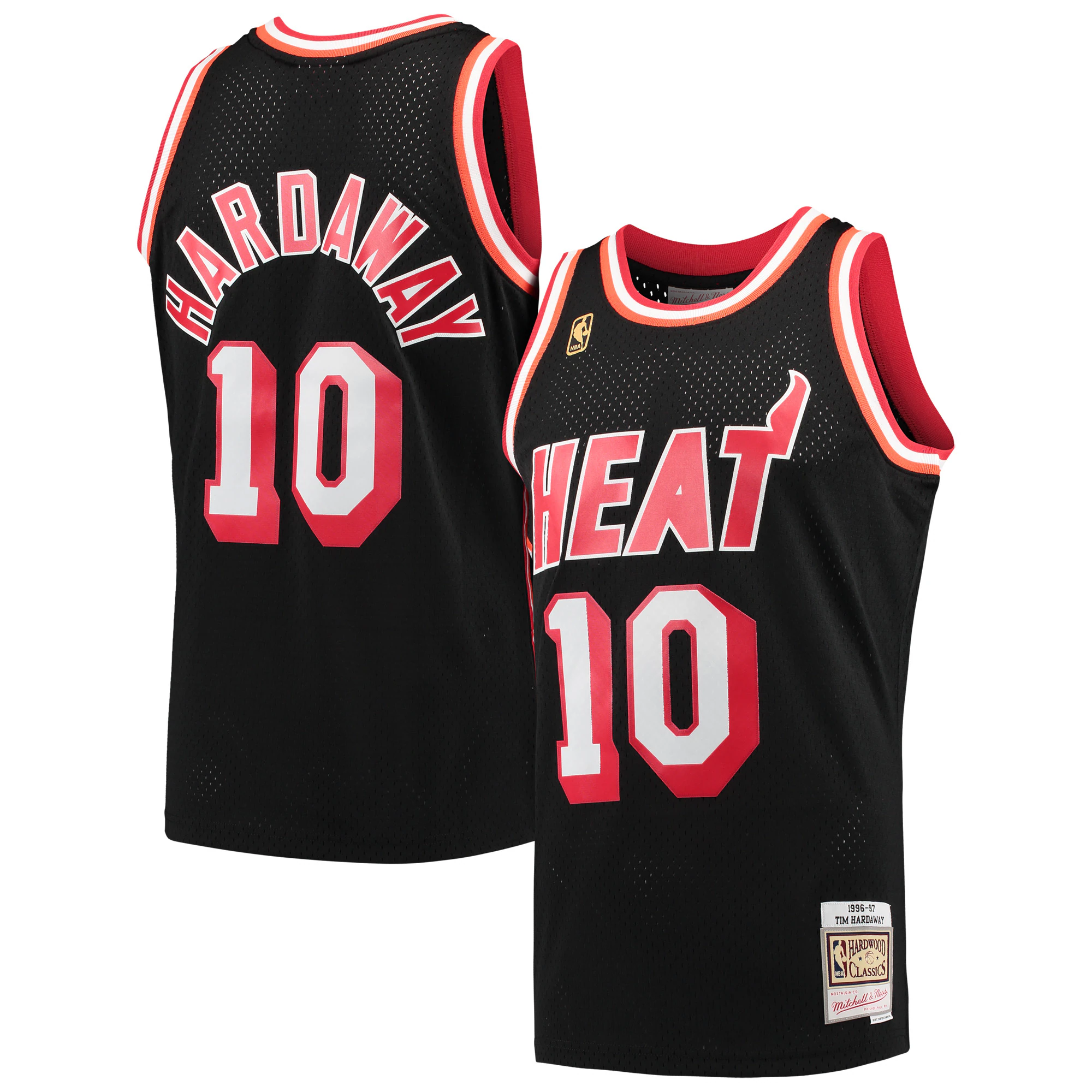 Tim Hardaway Miami Heat Mitchell & Ness Hardwood Classics 1996-97 Swingman Basketball Jersey – Black