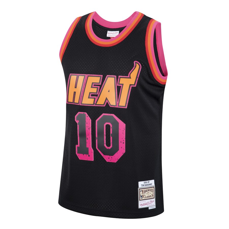 Alternative view of Tim Hardaway Miami Heat Mitchell & Ness Rings Collection Swingman Basketball Jersey - Black