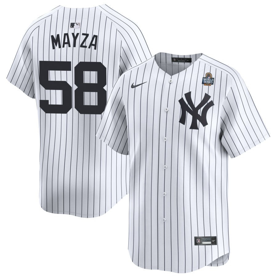 Tim Mayza 58 New York Yankees 2024 World Series Home Limited Player Men Baseball Jersey - White 