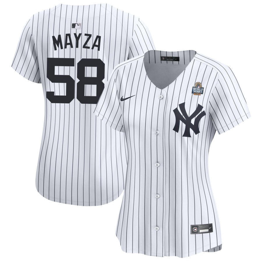 Tim Mayza 58 New York Yankees Women's 2024 World Series Home Limited Baseball Jersey - White 