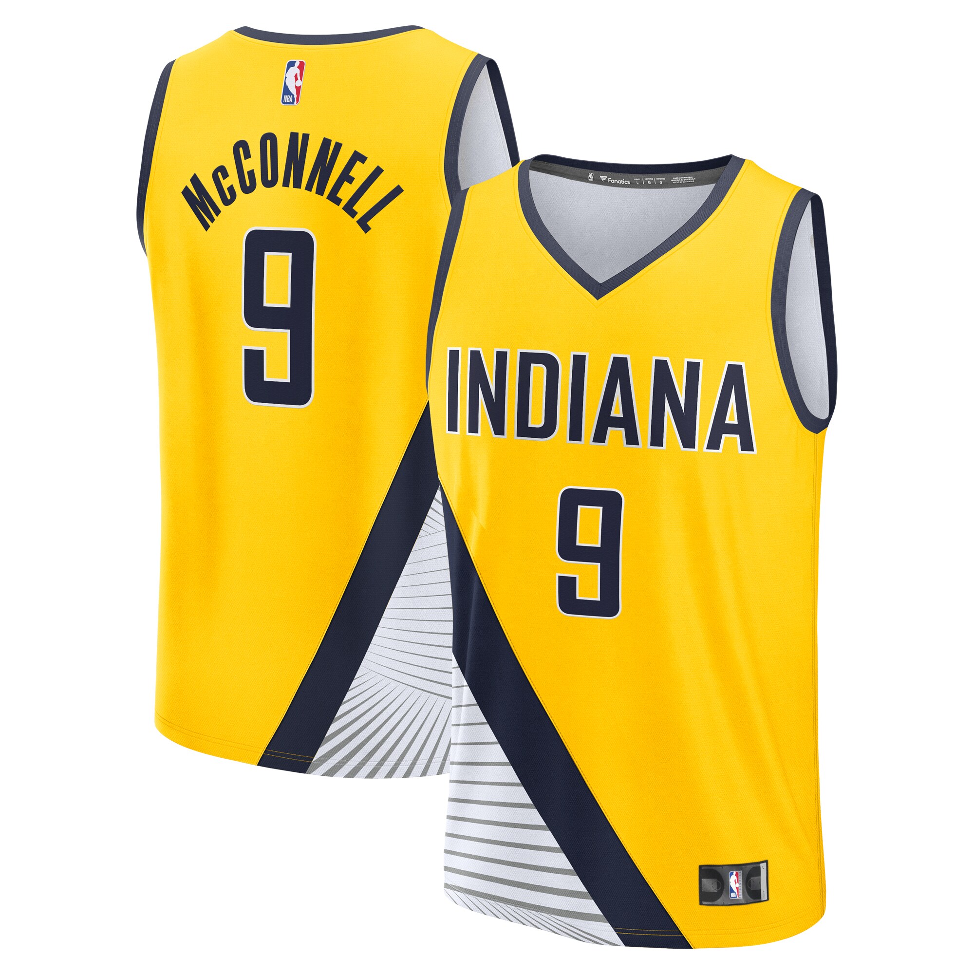 T.j. Mcconnell Indiana Pacers Fanatics Youth Fast Break Player Basketball Jersey - Statement Edition - Gold