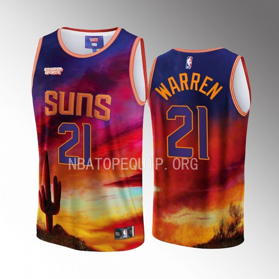 T.J. Warren 21 Phoenix Suns NBA & KidSuper Studios Unisex Hometown Basketball Jersey - JS254 
