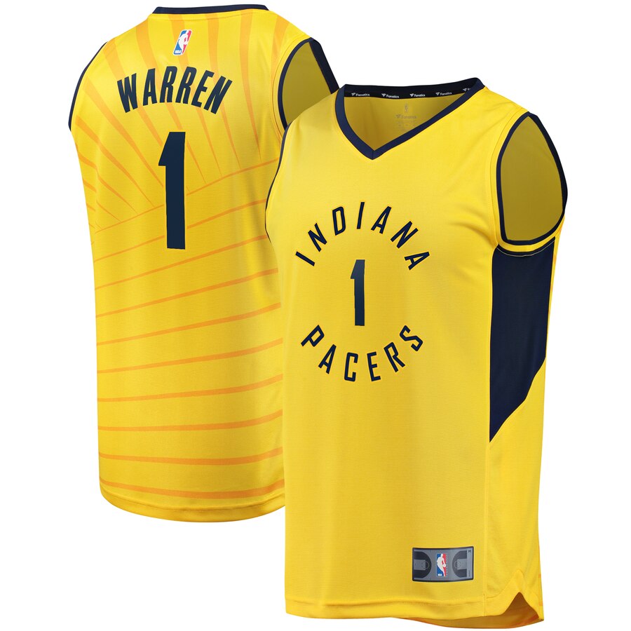 Tj Warren Indiana Pacers Fanatics Branded Fast Break Player Replica Basketball Jersey – Statement Edition – Gold