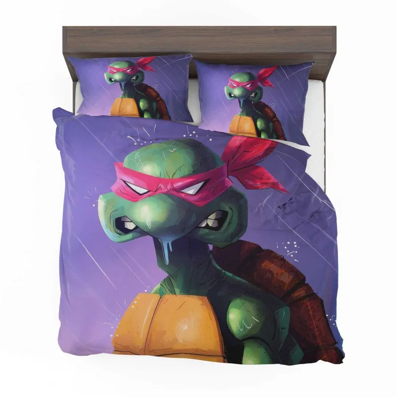 Alternative view of TMNT In The Rain Shadows Of The City Bedding Set - Custom Bedding Set