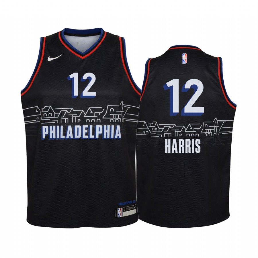 Tobias Harris Philadelphia 76ers 2020-21 City Edition Youth Basketball Jersey - Black
