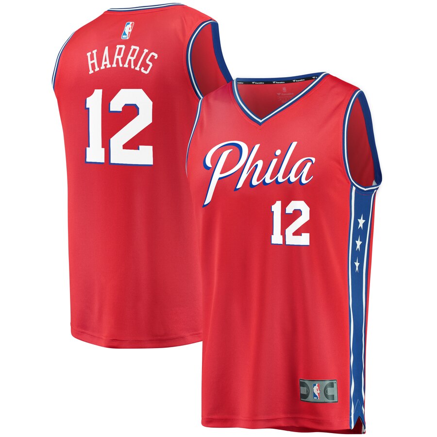 Tobias Harris Philadelphia 76ers Fanatics Branded Fast Break Replica Basketball Jersey – Statement Edition – Red