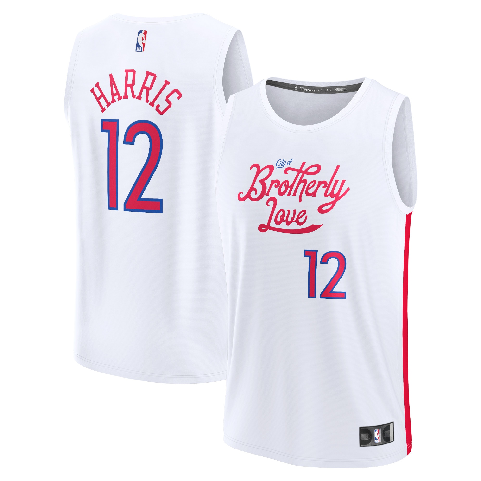 Tobias Harris Philadelphia 76ers Fanatics Branded Youth 2022/23 Fastbreak Basketball Jersey - City Edition - White