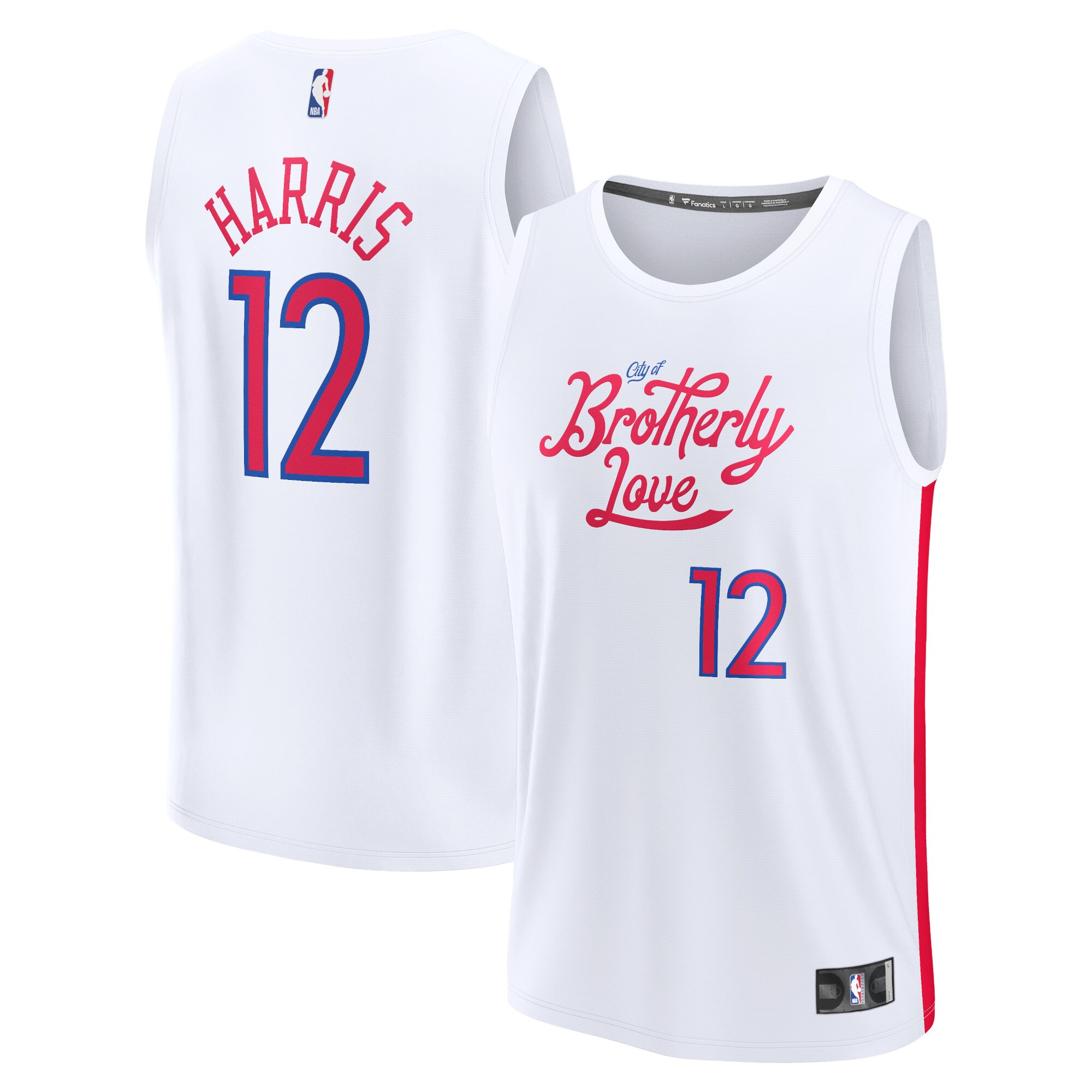 Tobias Harris Philadelphia 76ers Fanatics Youth Fastbreak Basketball Jersey - City Edition - White