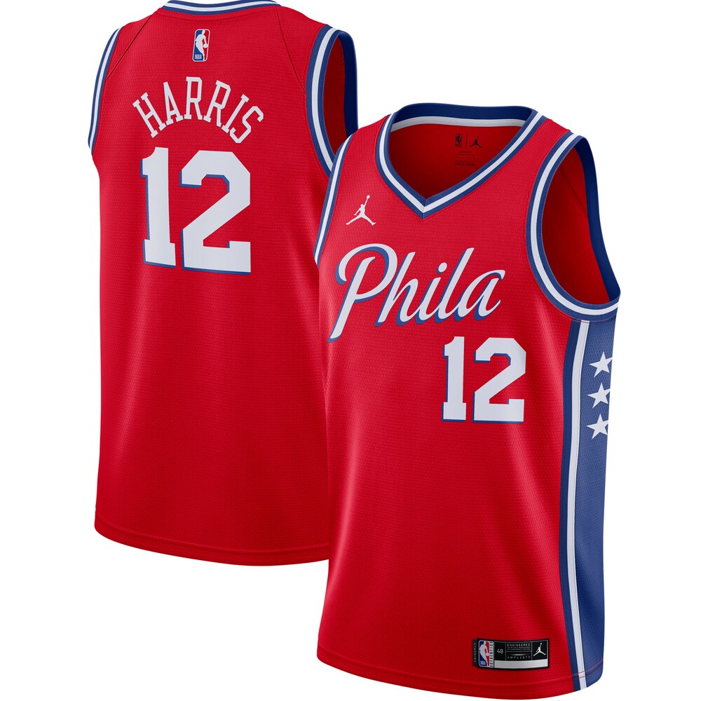 Tobias Harris Philadelphia 76ers Jordan Brand 2020/21 Swingman Basketball Jersey - Statement Edition - Red
