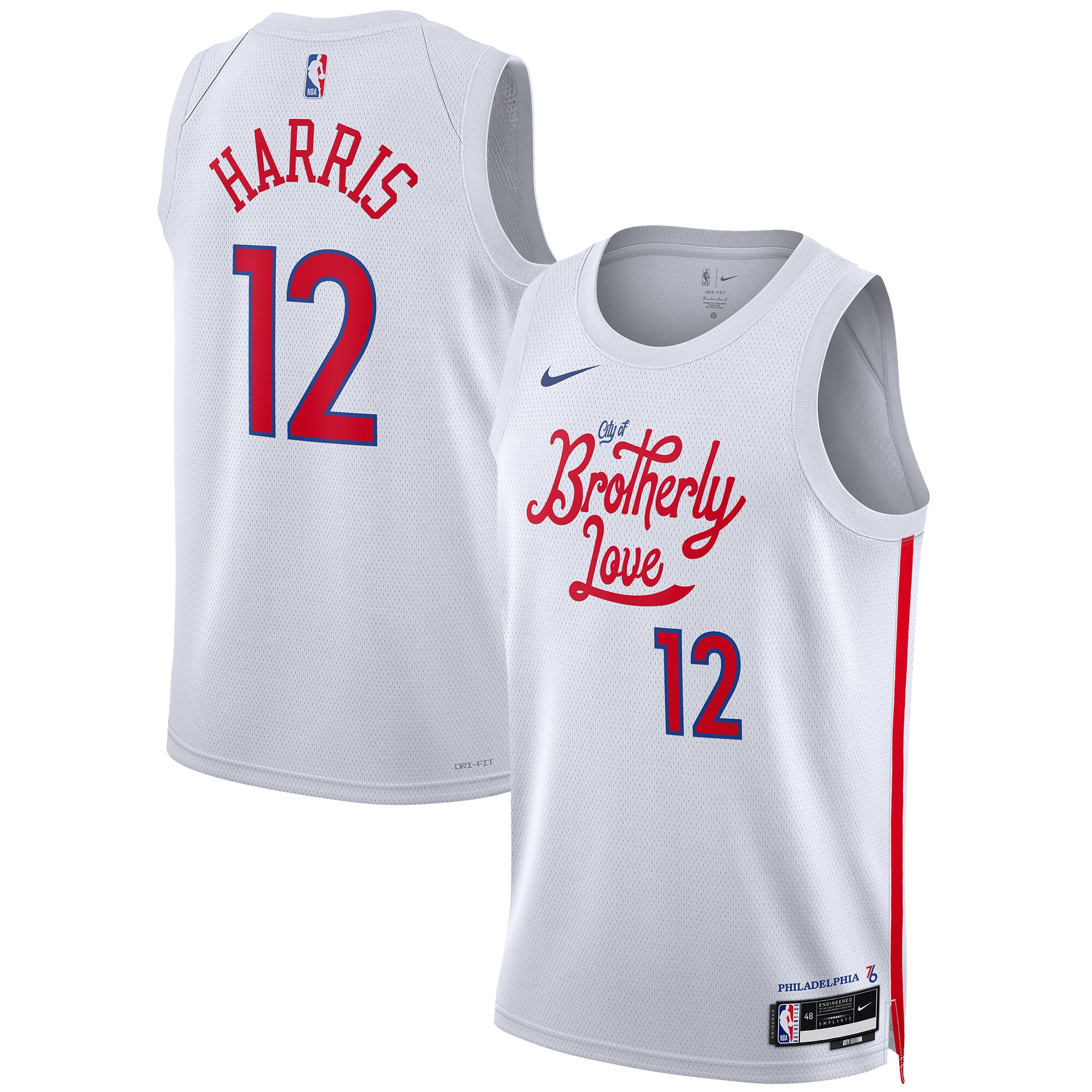 Tobias Harris Philadelphia 76ers Unisex 2022/23 Swingman Basketball Jersey – City Edition – White