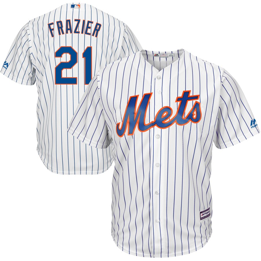 Todd Frazier New York Mets Majestic Official Cool Base Player Baseball Jersey - White Royal