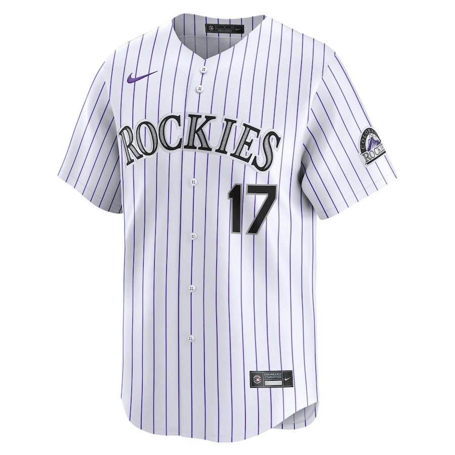 Alternative view of Todd Helton 17 Colorado Rockies Home Limited Player Men Baseball Jersey - White