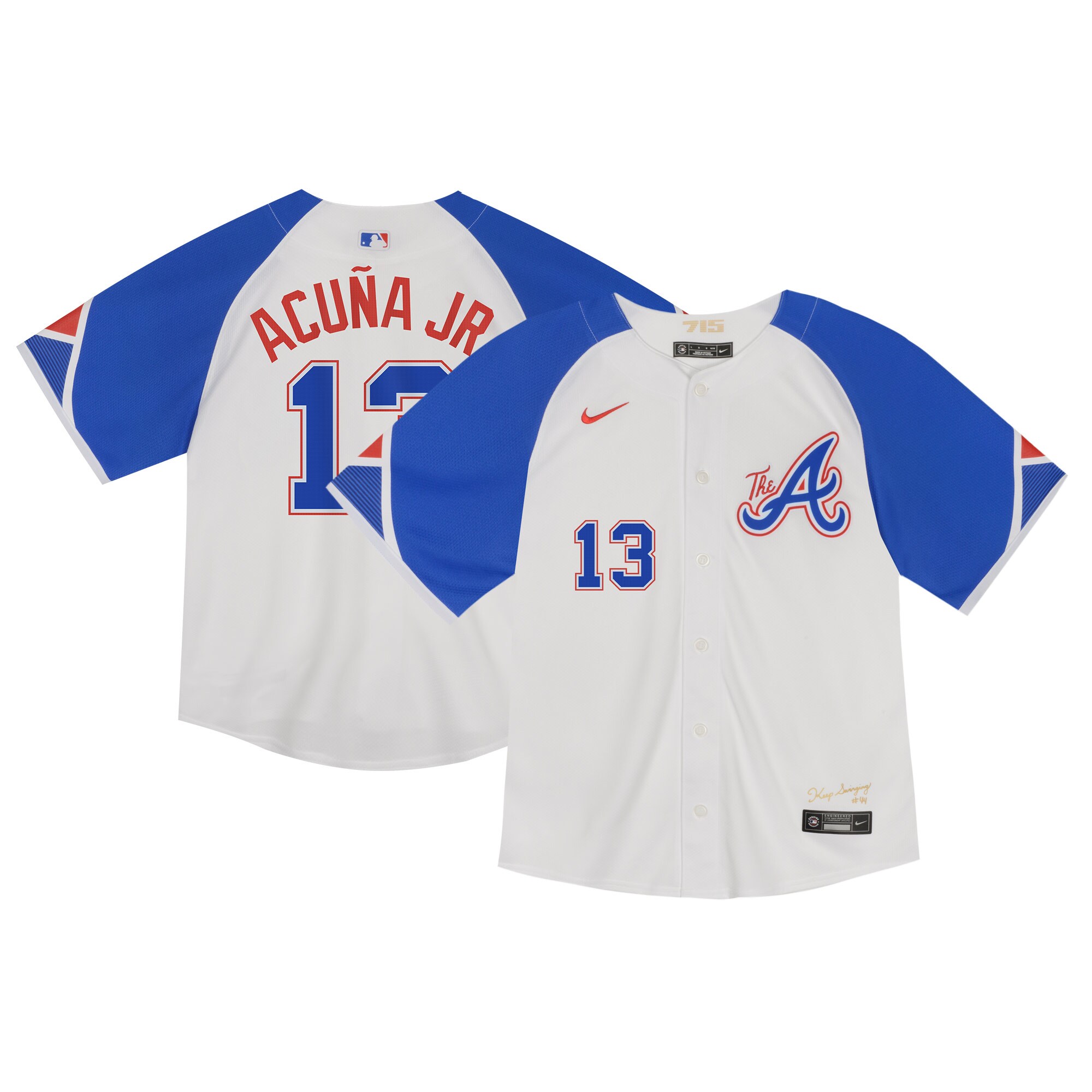 Toddler Atlanta Braves Ronald Acuña Jr. White City Connect Limited Player Baseball Jersey - JS901