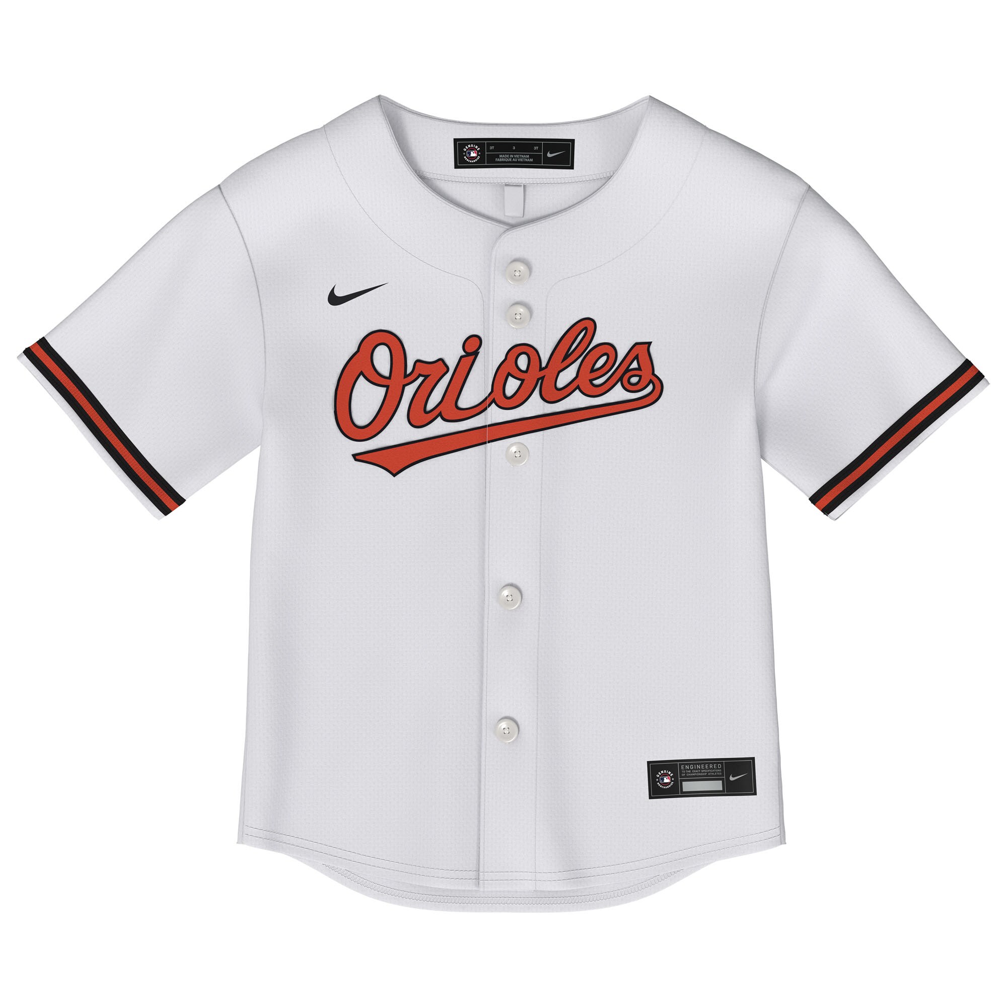 Alternative view of Toddler Baltimore Orioles Adley Rutschman White 2.0 Player Baseball Jersey