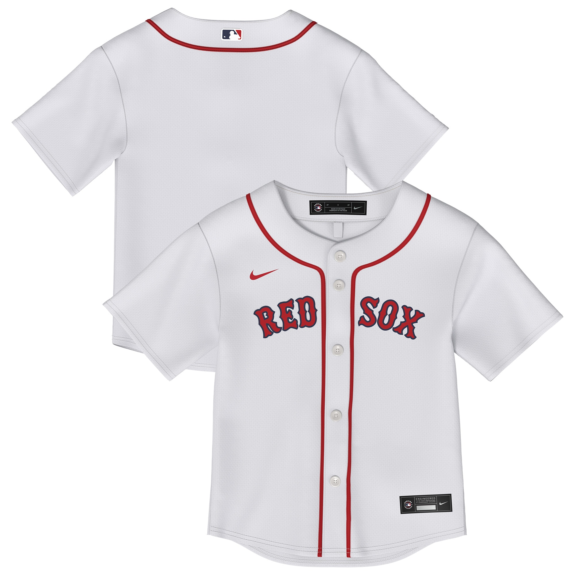 Toddler Boston Red Sox White Home Jersey
