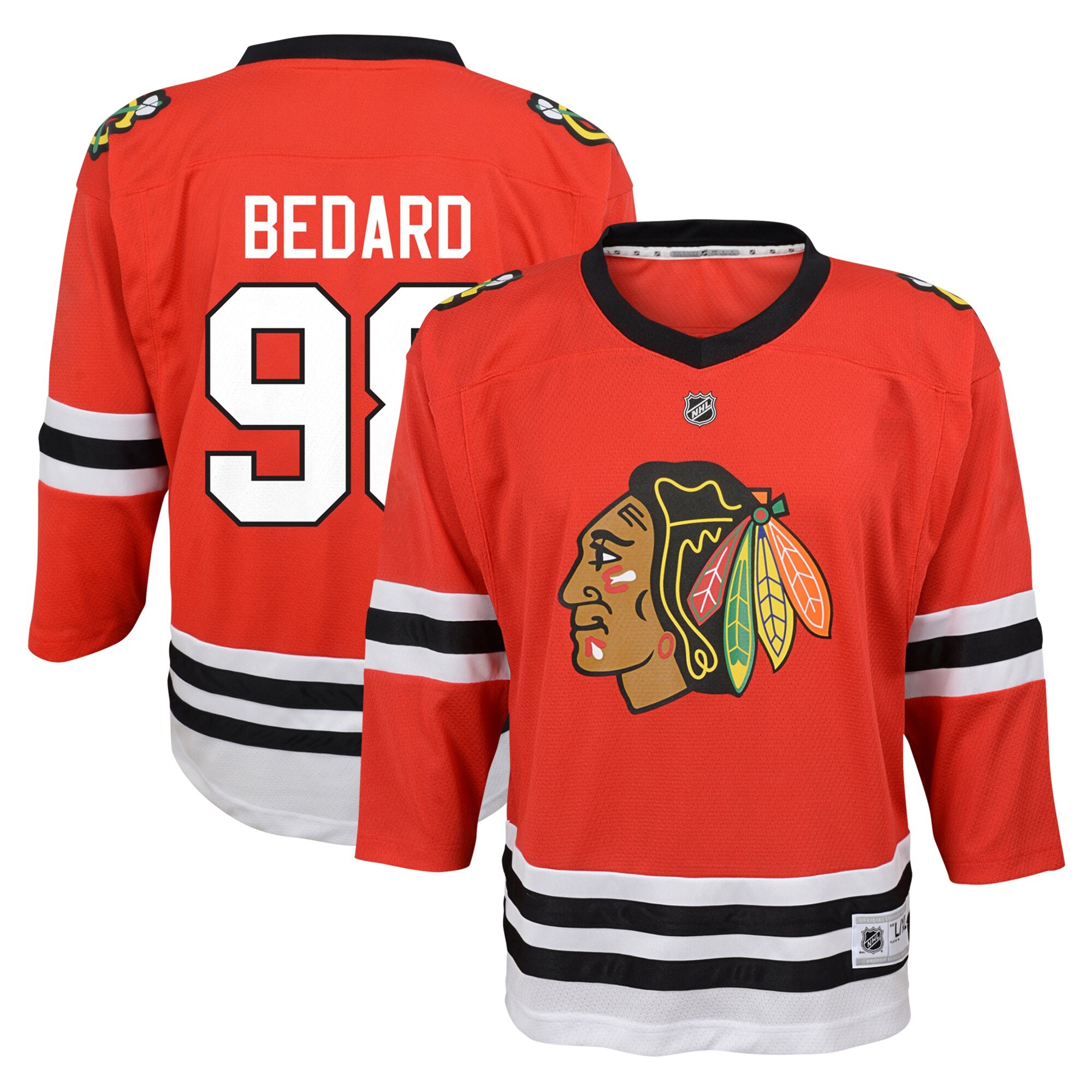 Toddler Chicago Blackhawks Connor Bedard Red Home Player Hockey Jersey - JS574 