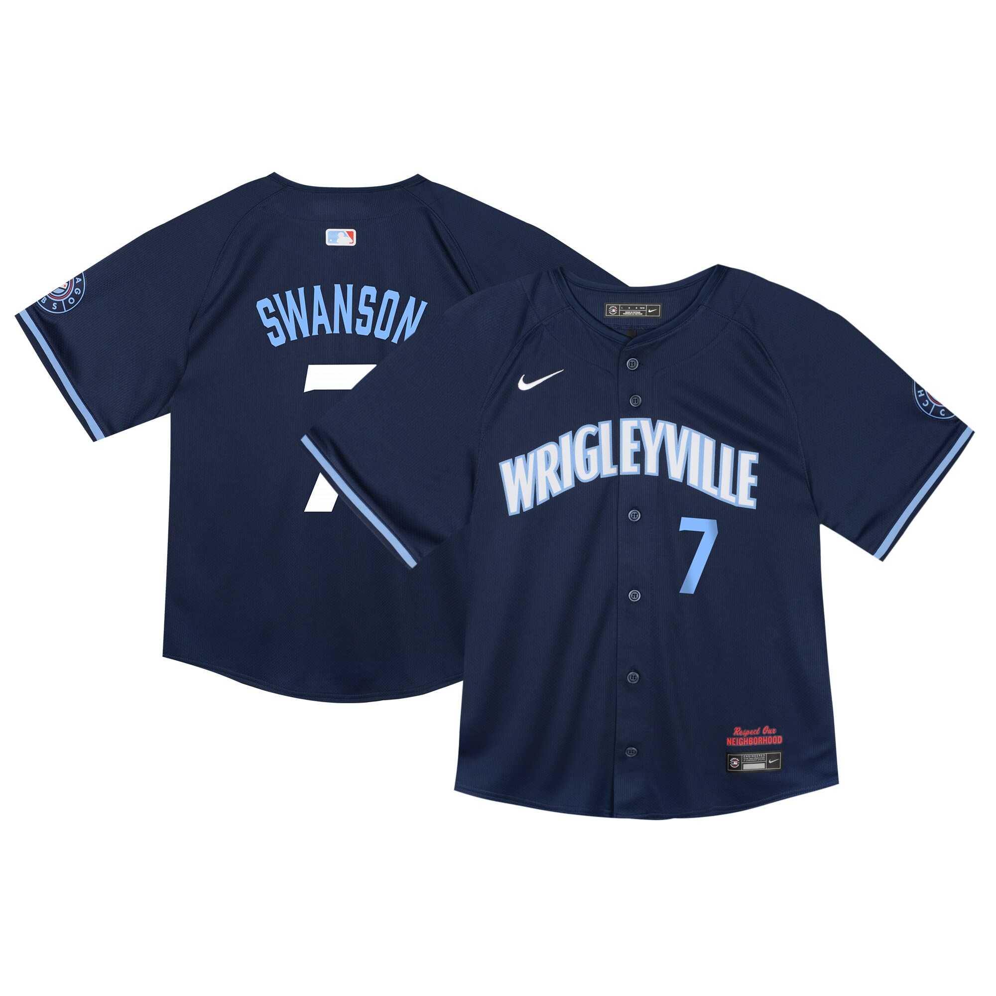 Toddler Chicago Cubs Dansby Swanson Navy City Connect Limited Player Baseball Jersey