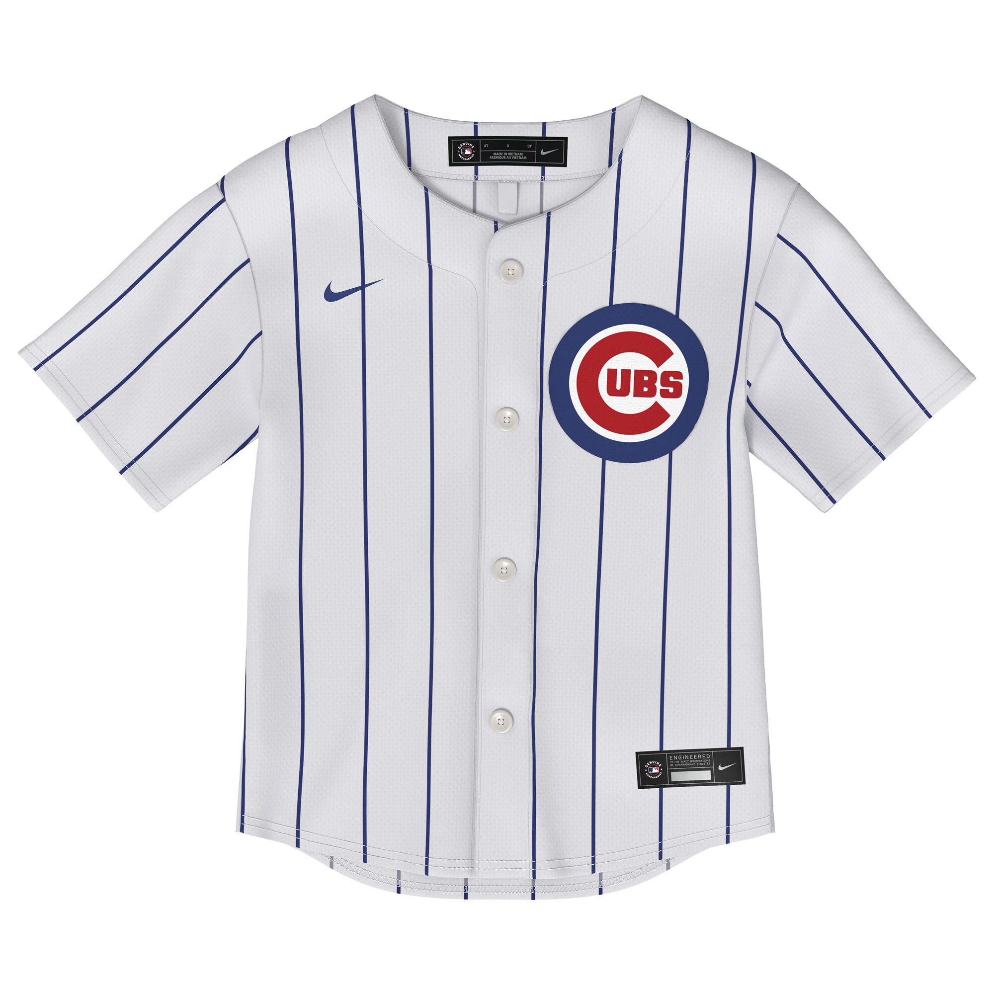 Alternative view of Toddler Chicago Cubs White Home Baseball Jersey