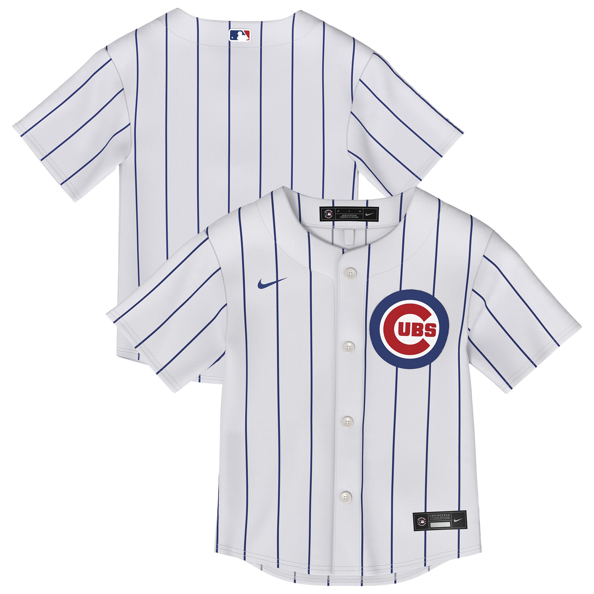 Toddler Chicago Cubs White Home Baseball Jersey