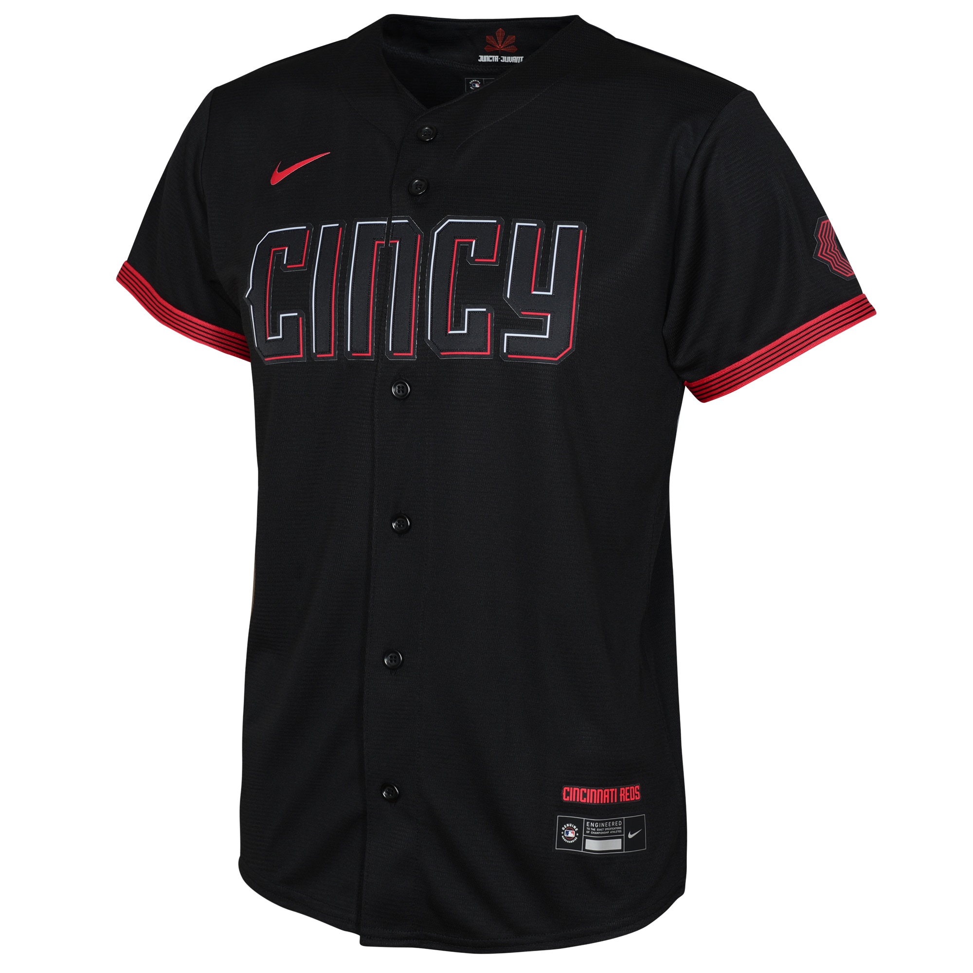 Alternative view of Toddler Cincinnati Reds Black City Connect Baseball Jersey