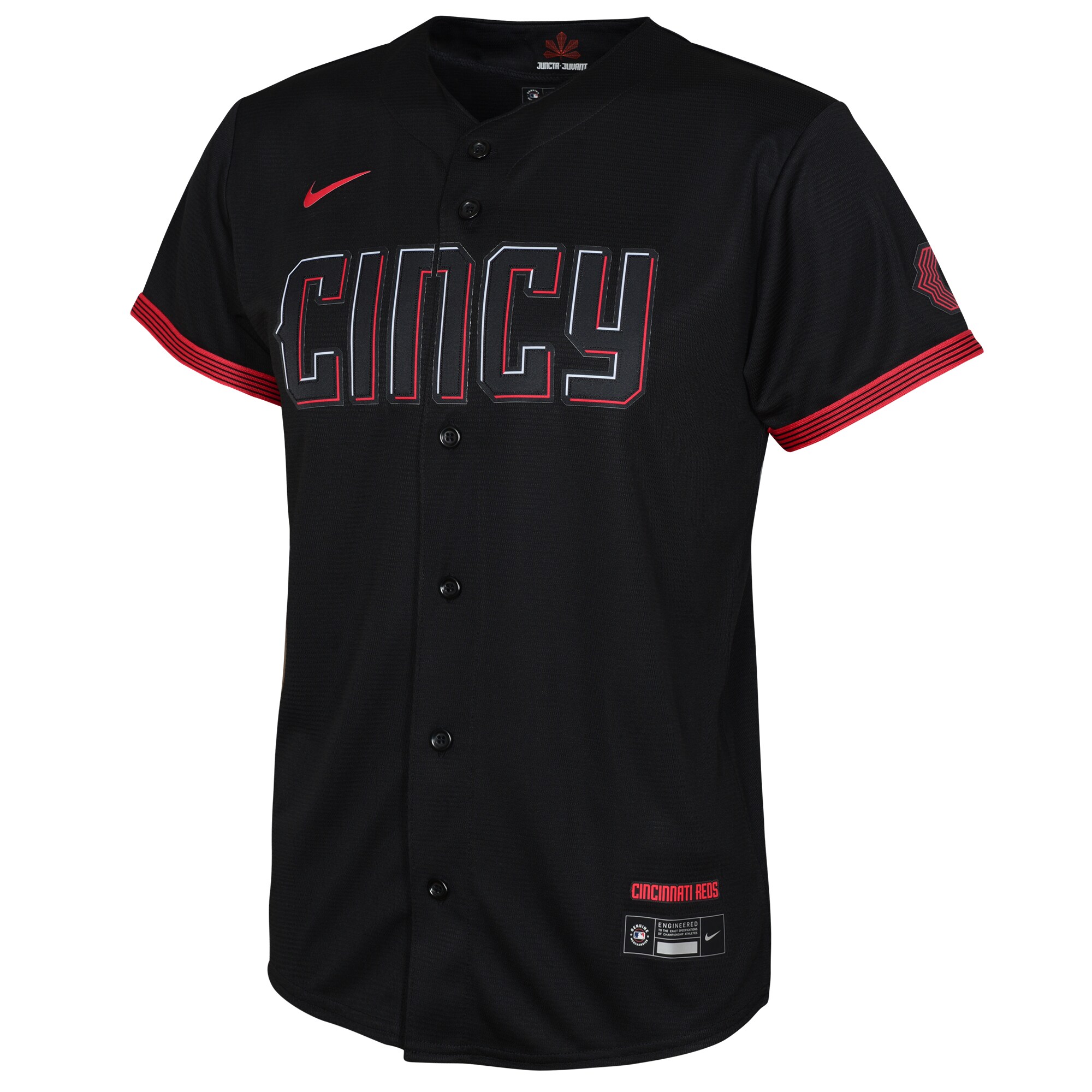 Alternative view of Toddler Cincinnati Reds Ken Griffey Jr. Black City Connect Player Baseball Jersey