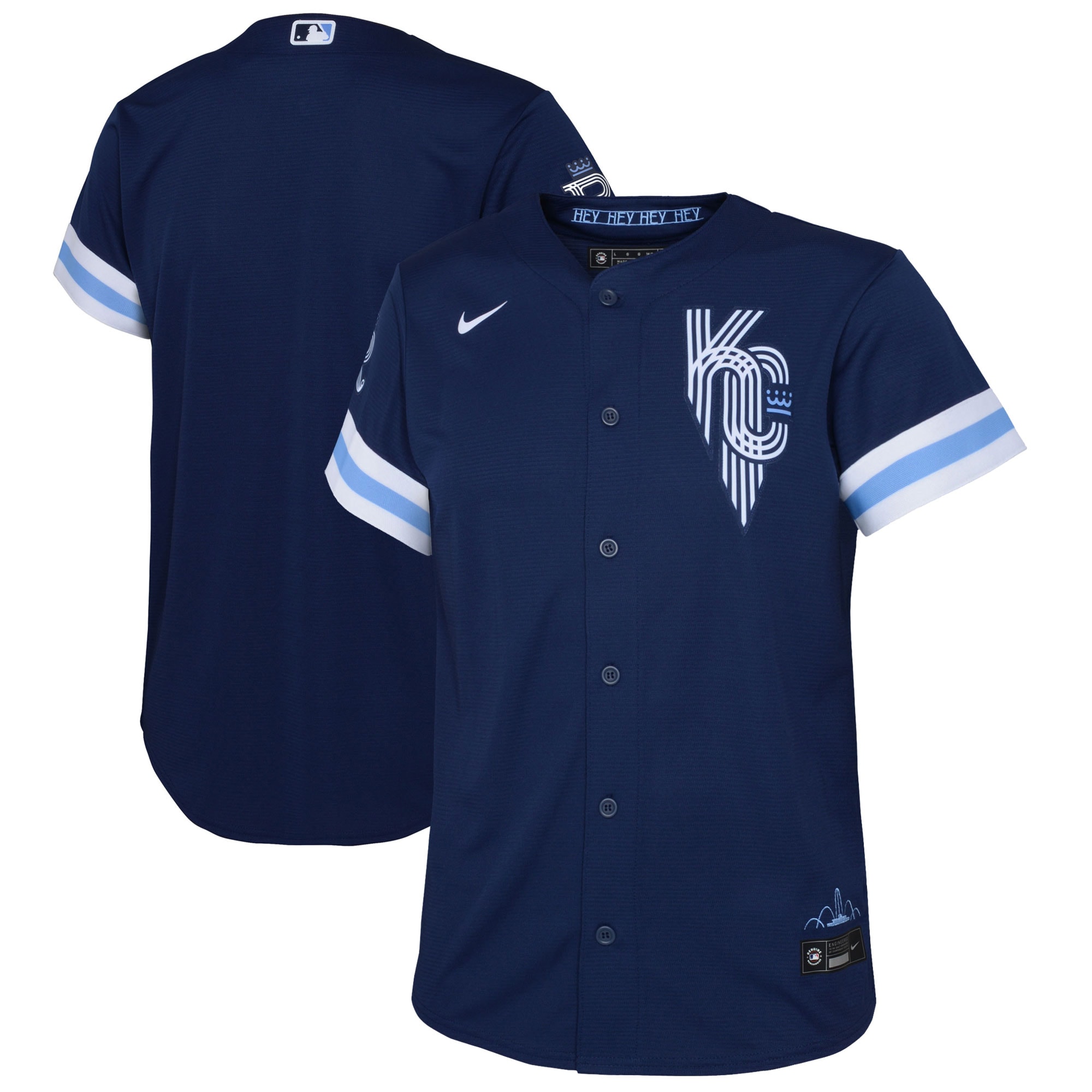 Toddler Kansas City Royals Navy City Connect Baseball Jersey 