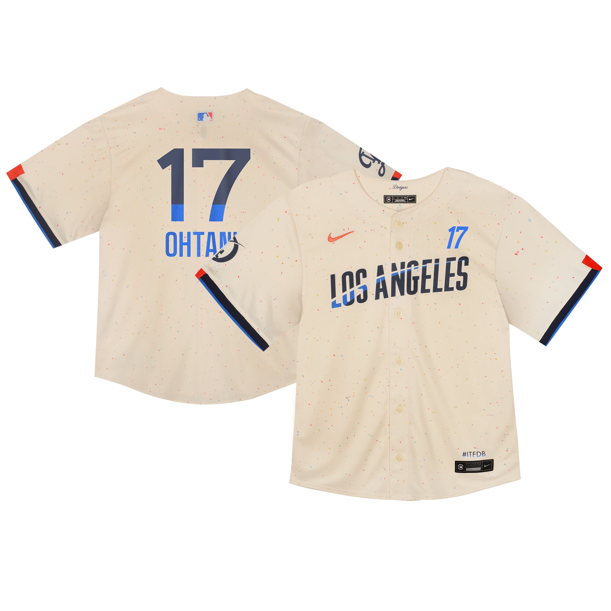 Toddler Los Angeles Dodgers Shohei Ohtani Cream 2024 City Connect Limited Player Baseball Jersey 