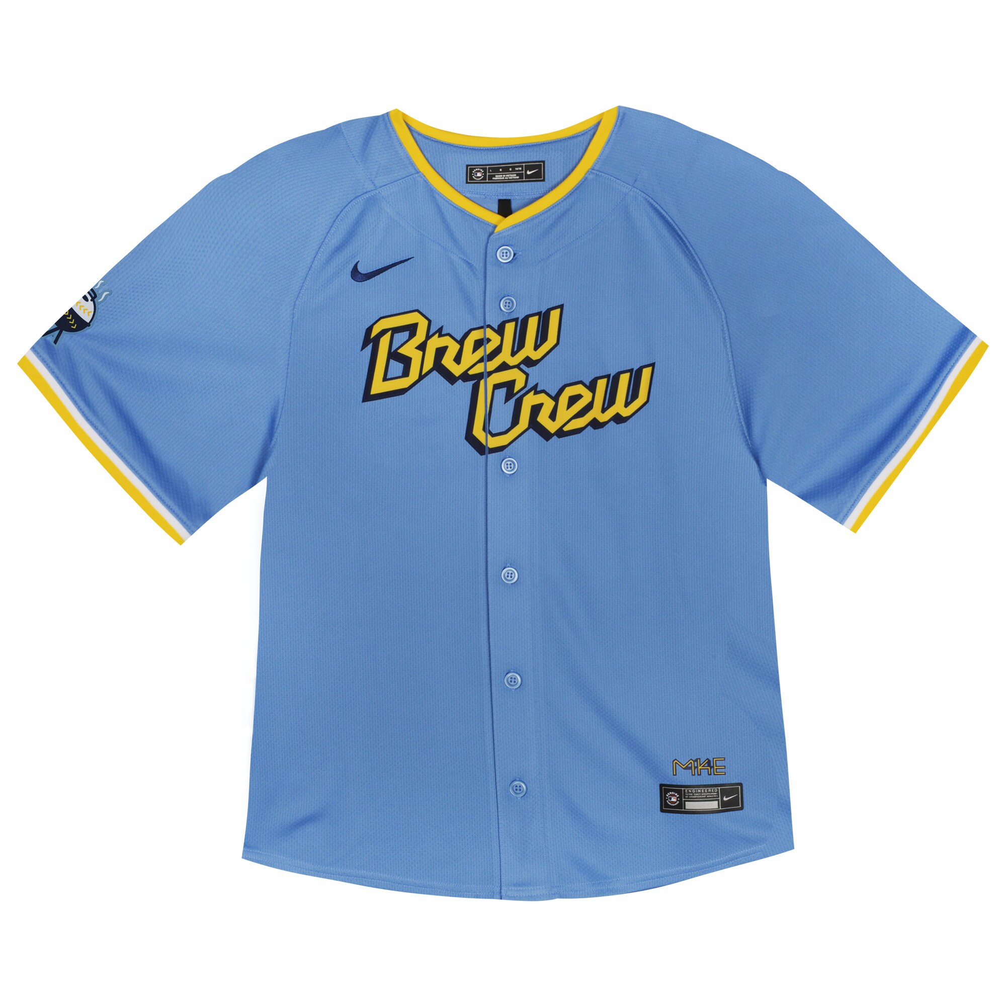 Alternative view of Toddler Milwaukee Brewers Christian Yelich Powder Blue City Connect Limited Player Baseball Jersey 