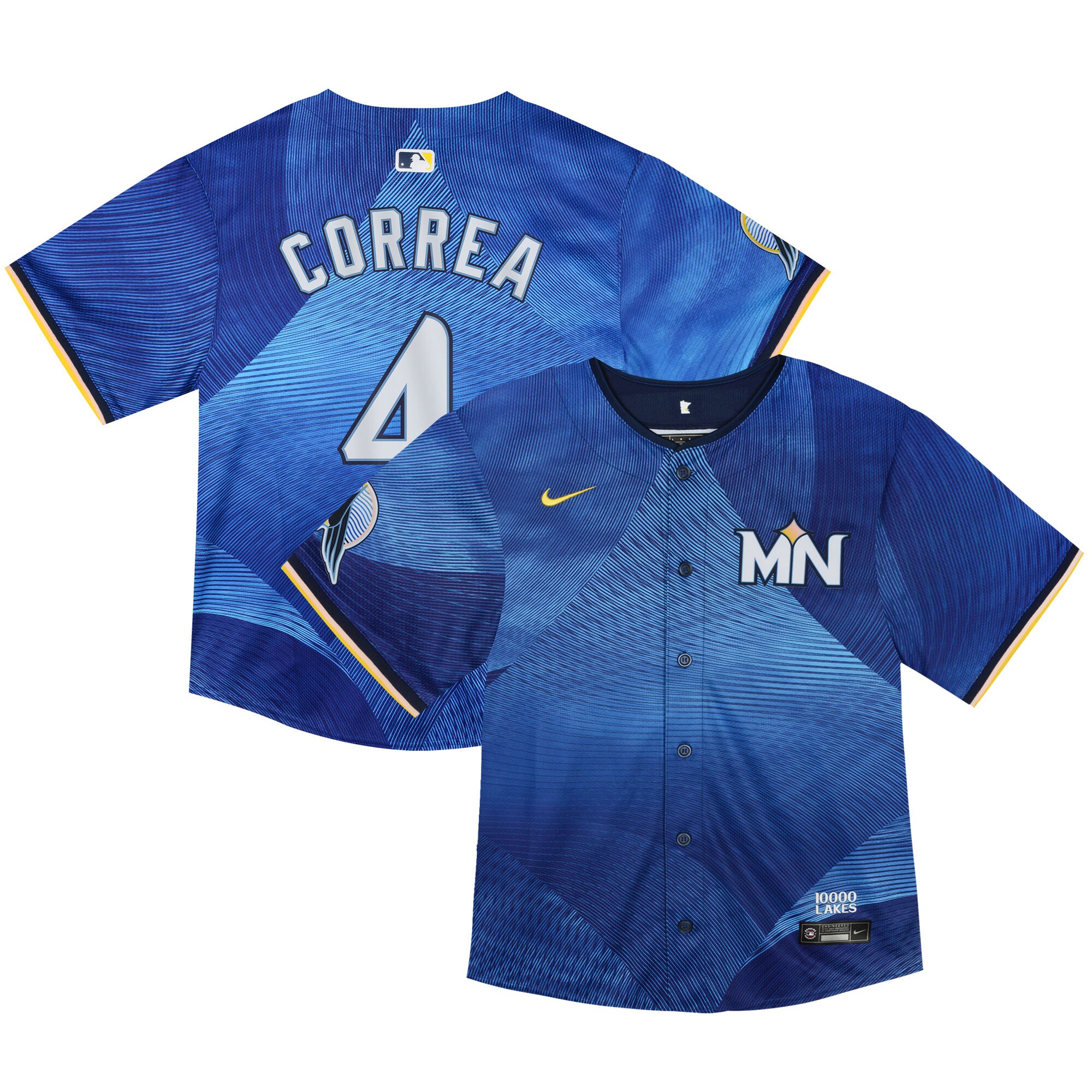Toddler Minnesota Twins Carlos Correa Royal 2024 City Connect Limited Baseball Jersey 