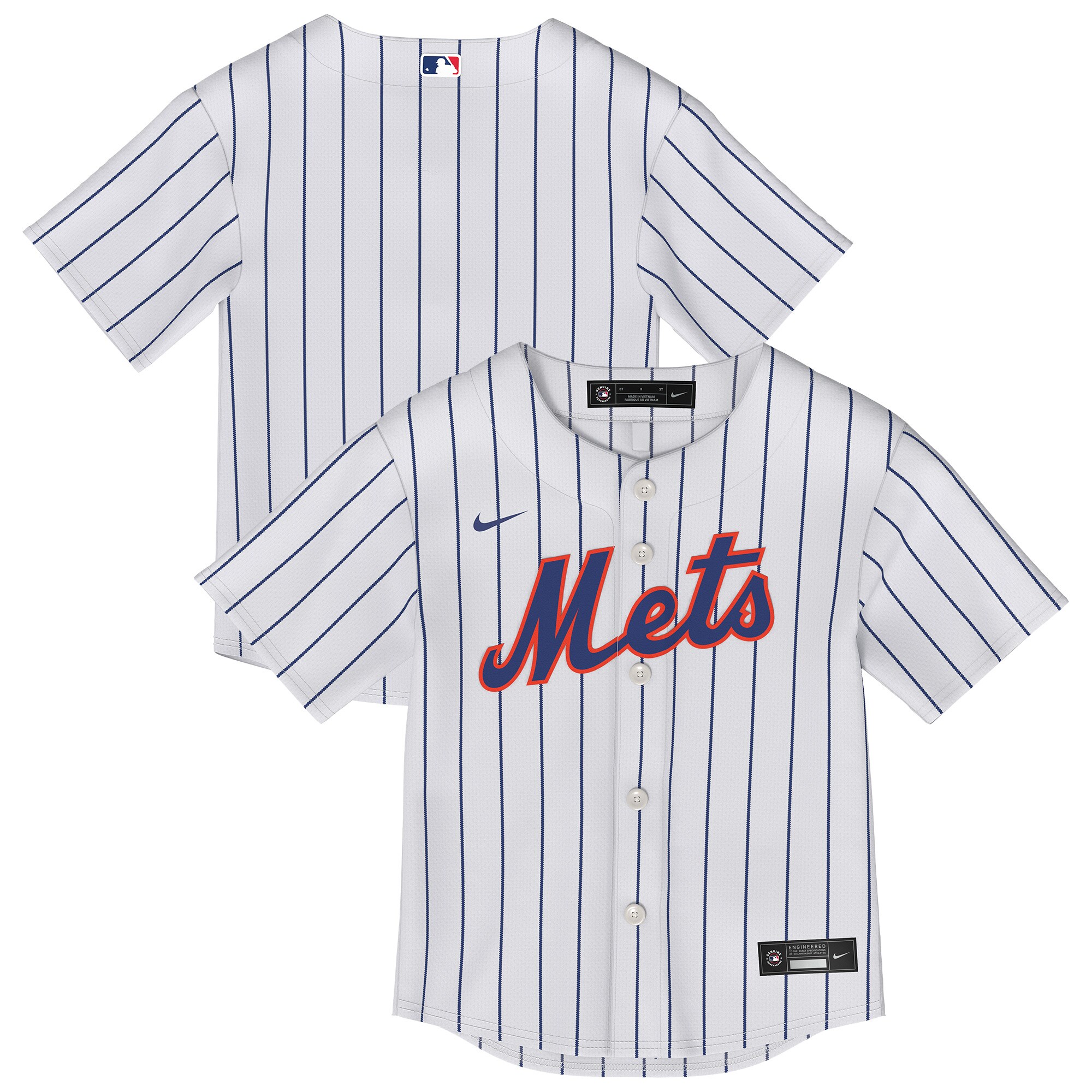 Toddler New York Mets White Home Baseball Jersey 
