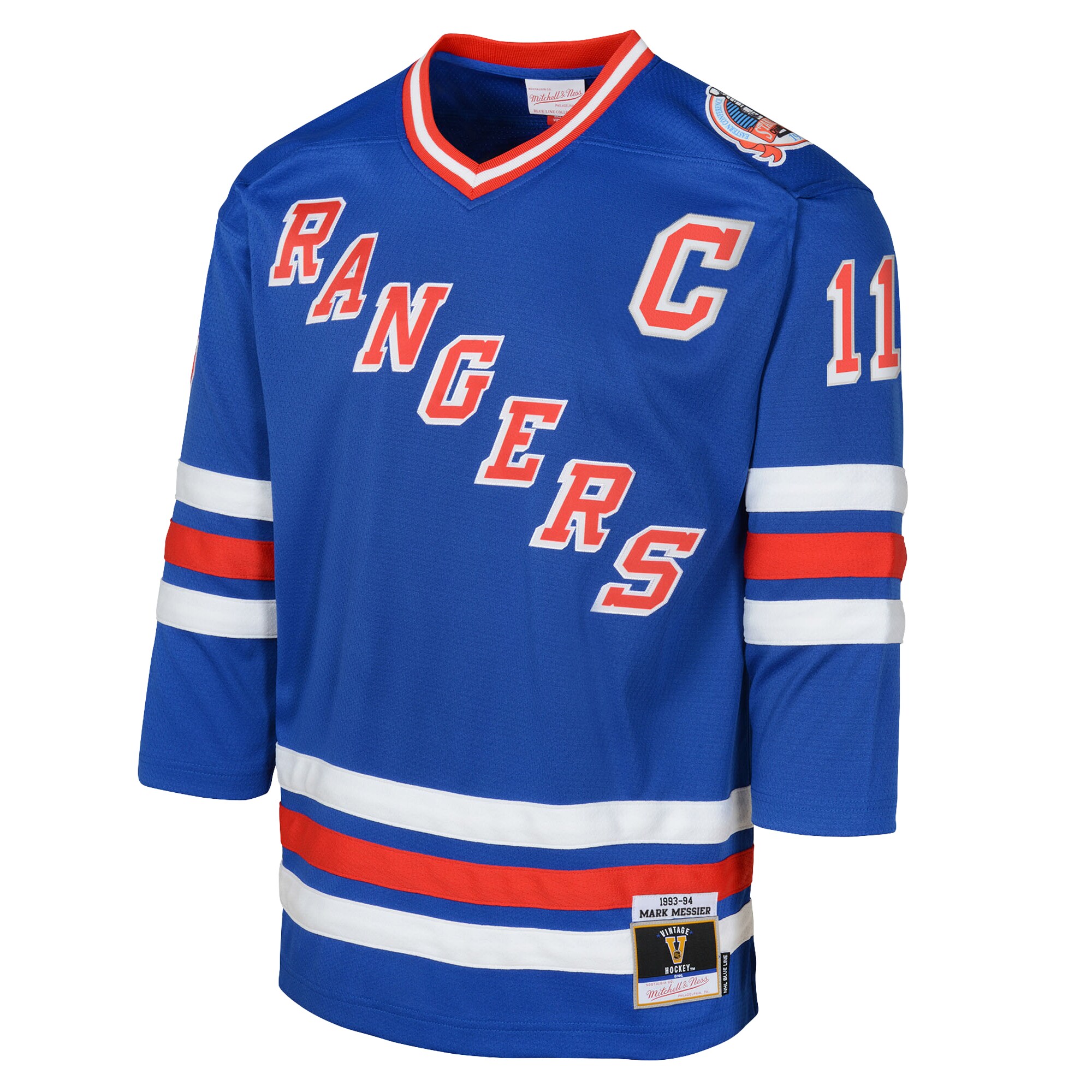 Alternative view of Toddler New York Rangers Mark Messier Mitchell & Ness Blue 1993/94 Blue Line 2.0 Player Hockey Jersey - JS262 