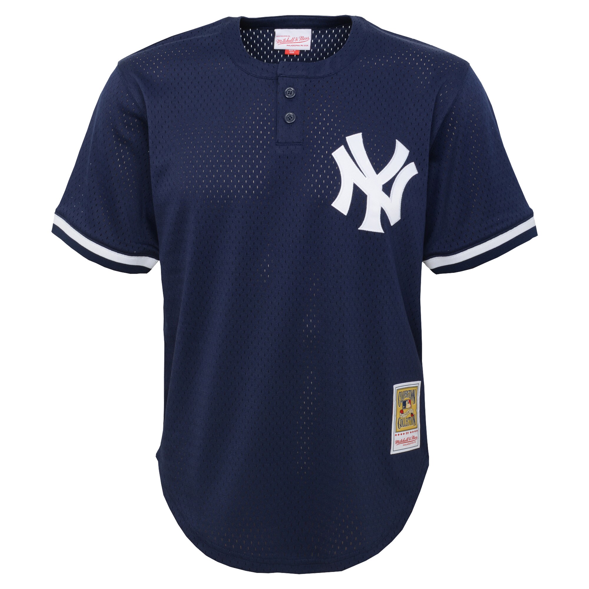 Alternative view of Toddler New York Yankees Derek Jeter Mitchell & Ness Navy Cooperstown Collection Mesh Batting Practice Baseball Jersey 
