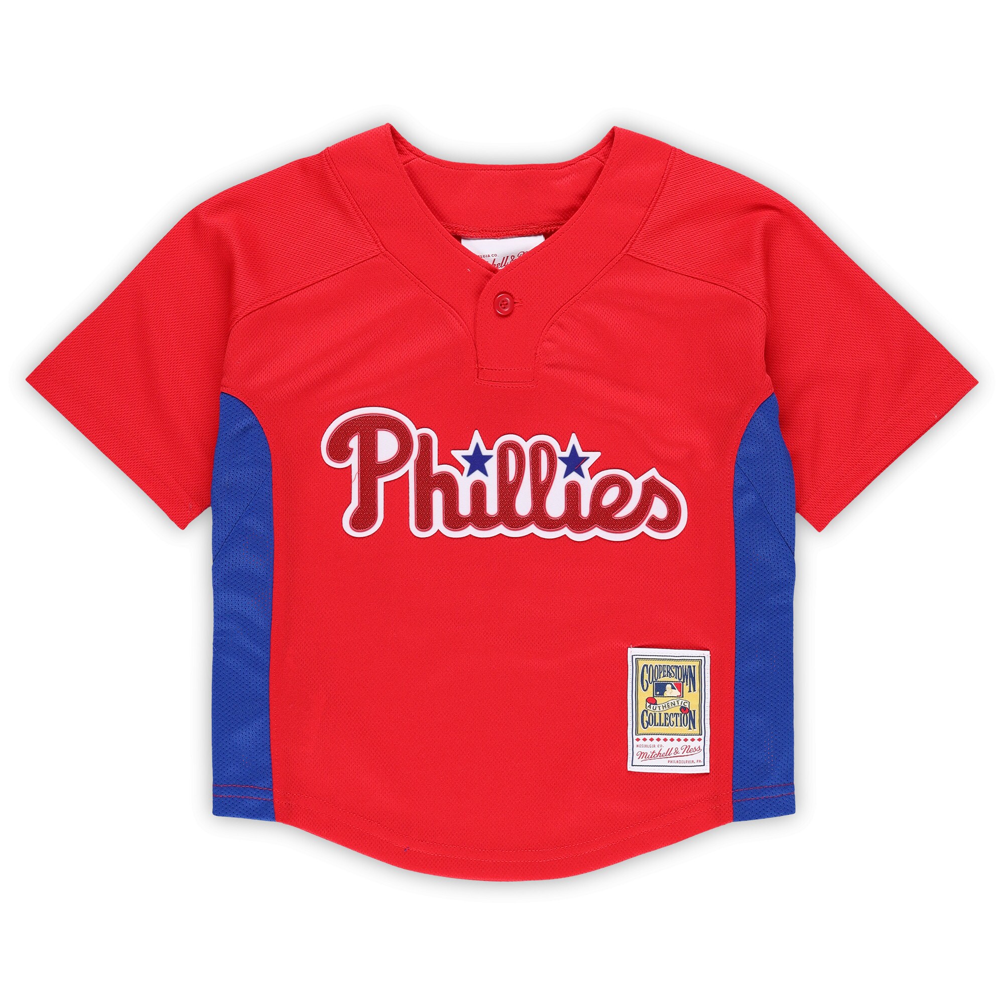 Alternative view of Toddler Philadelphia Phillies Roy Halladay Mitchell & Ness Red Cooperstown Collection Mesh Batting Practice Baseball Jersey 