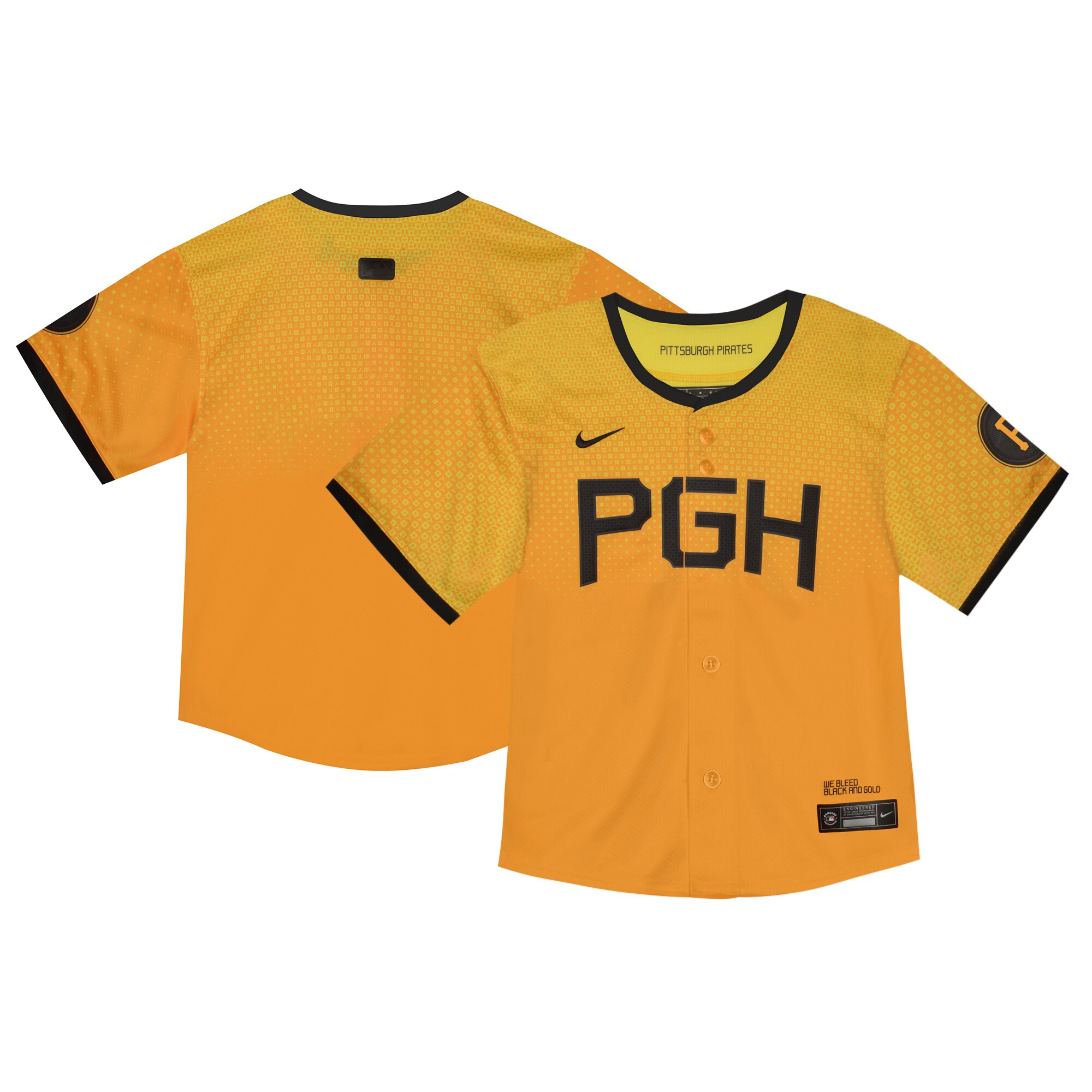 Toddler Pittsburgh Pirates Yellow City Connect Limited Baseball Jersey 