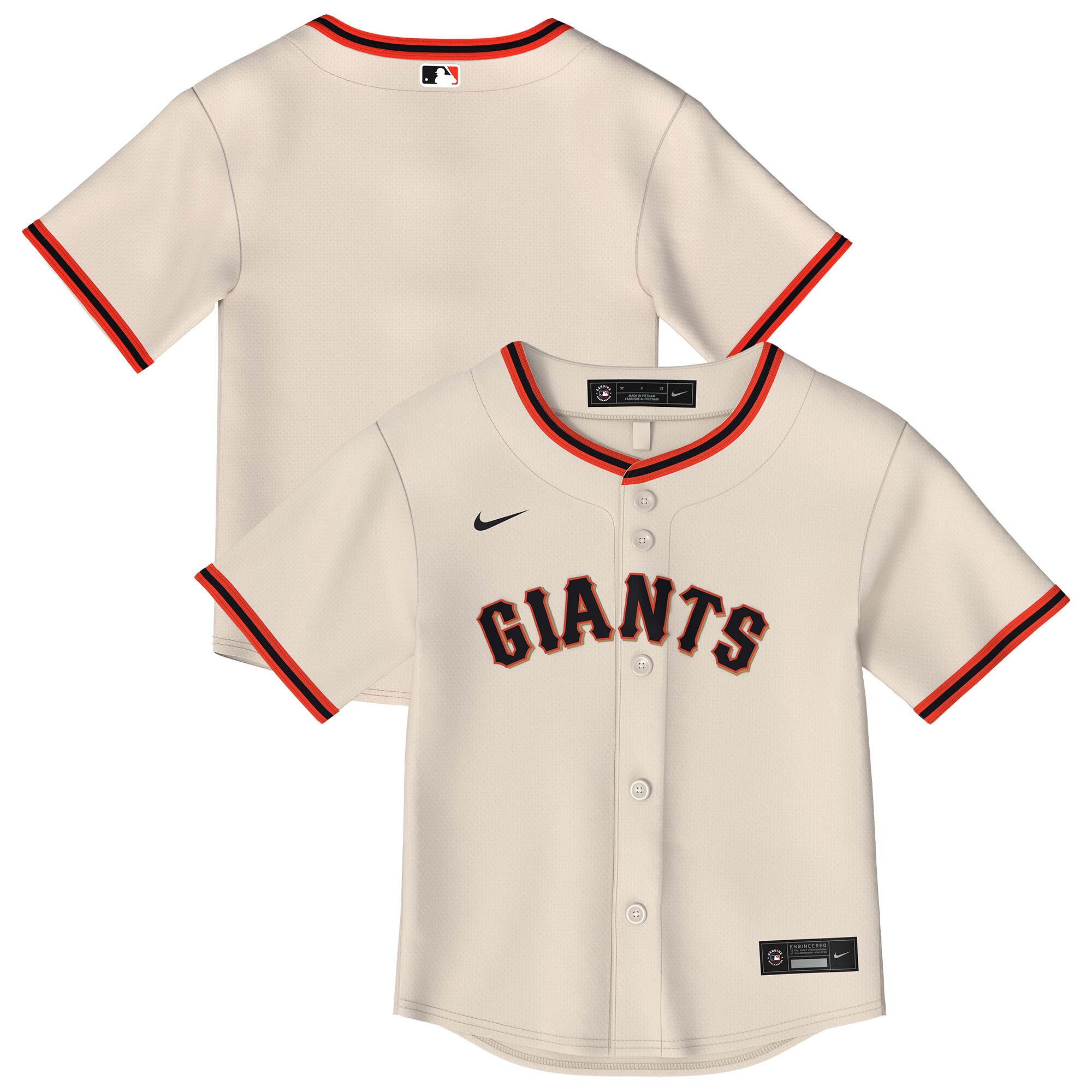 Toddler San Francisco Giants Cream Home Baseball Jersey 