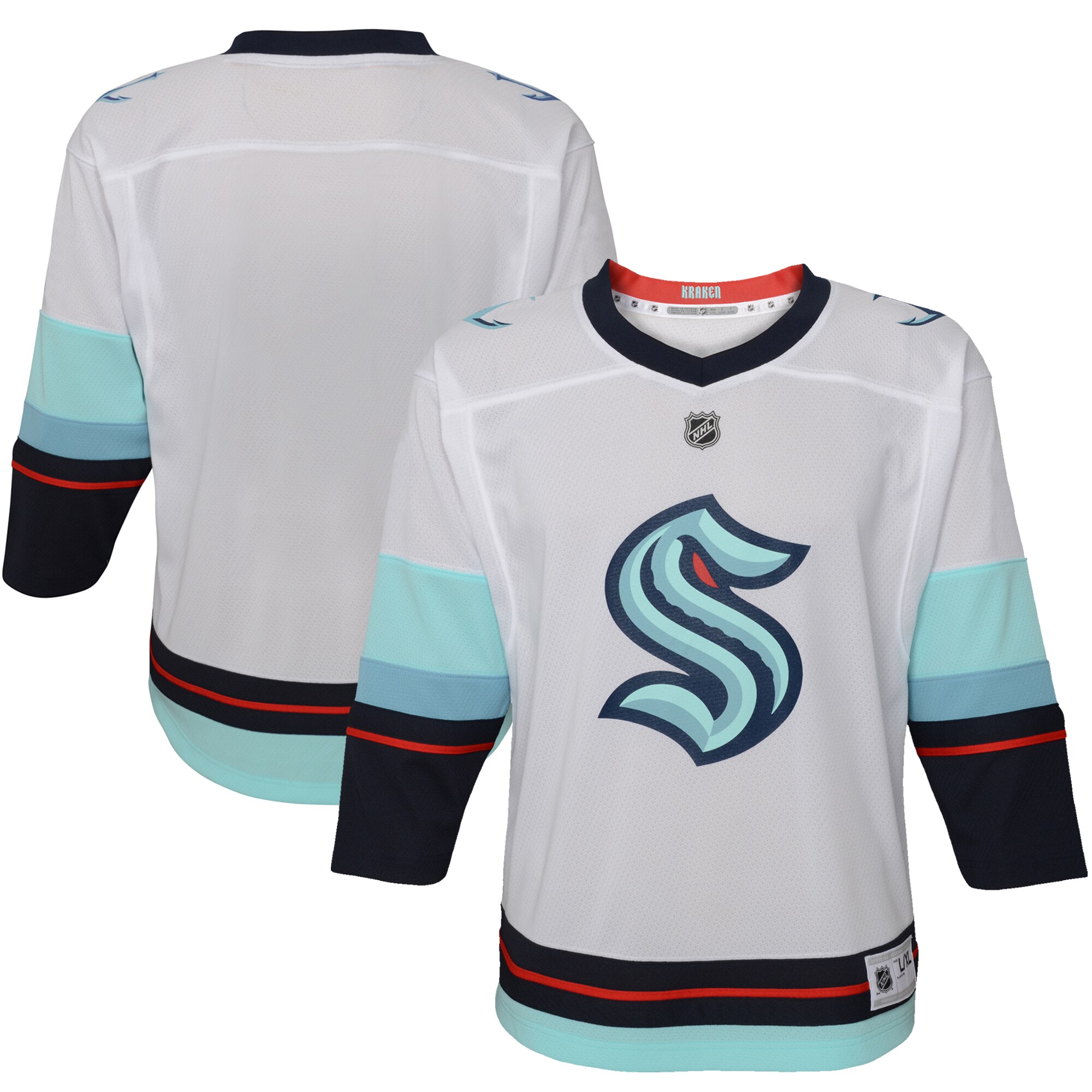 Toddler Seattle Kraken White Away Hockey Jersey - JS643 
