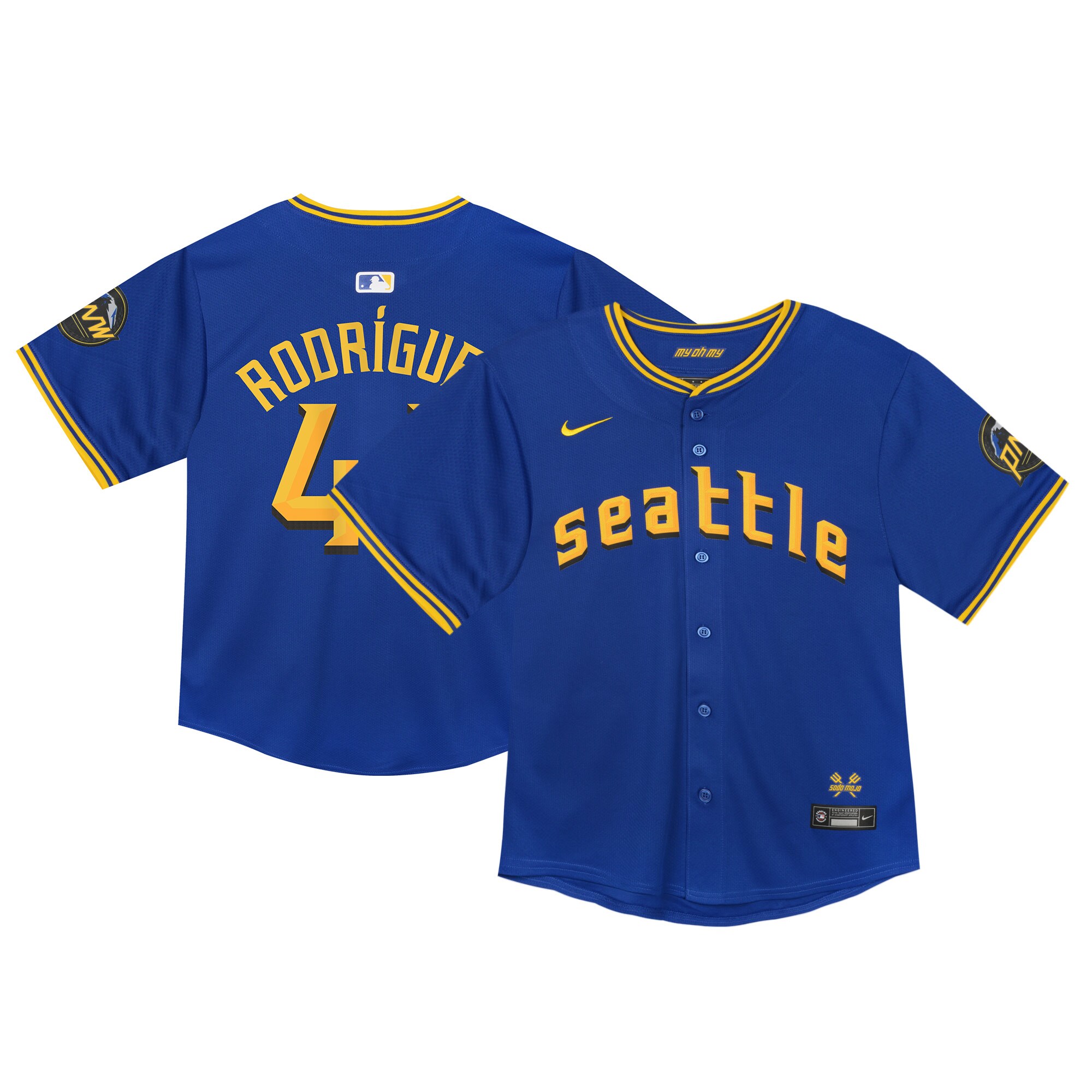 Toddler Seattle Mariners Navy City Connect Limited Player Baseball Jersey 