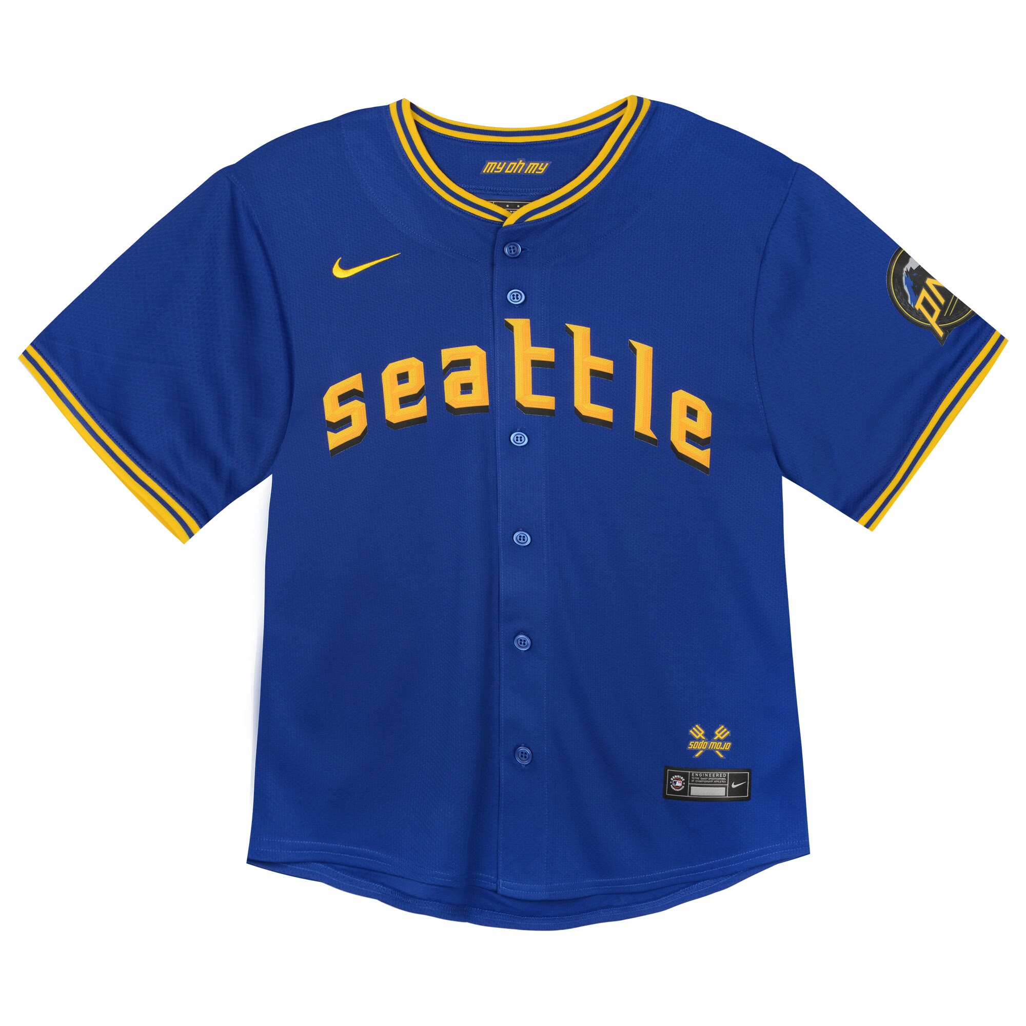 Alternative view of Toddler Seattle Mariners Navy City Connect Limited Player Baseball Jersey 