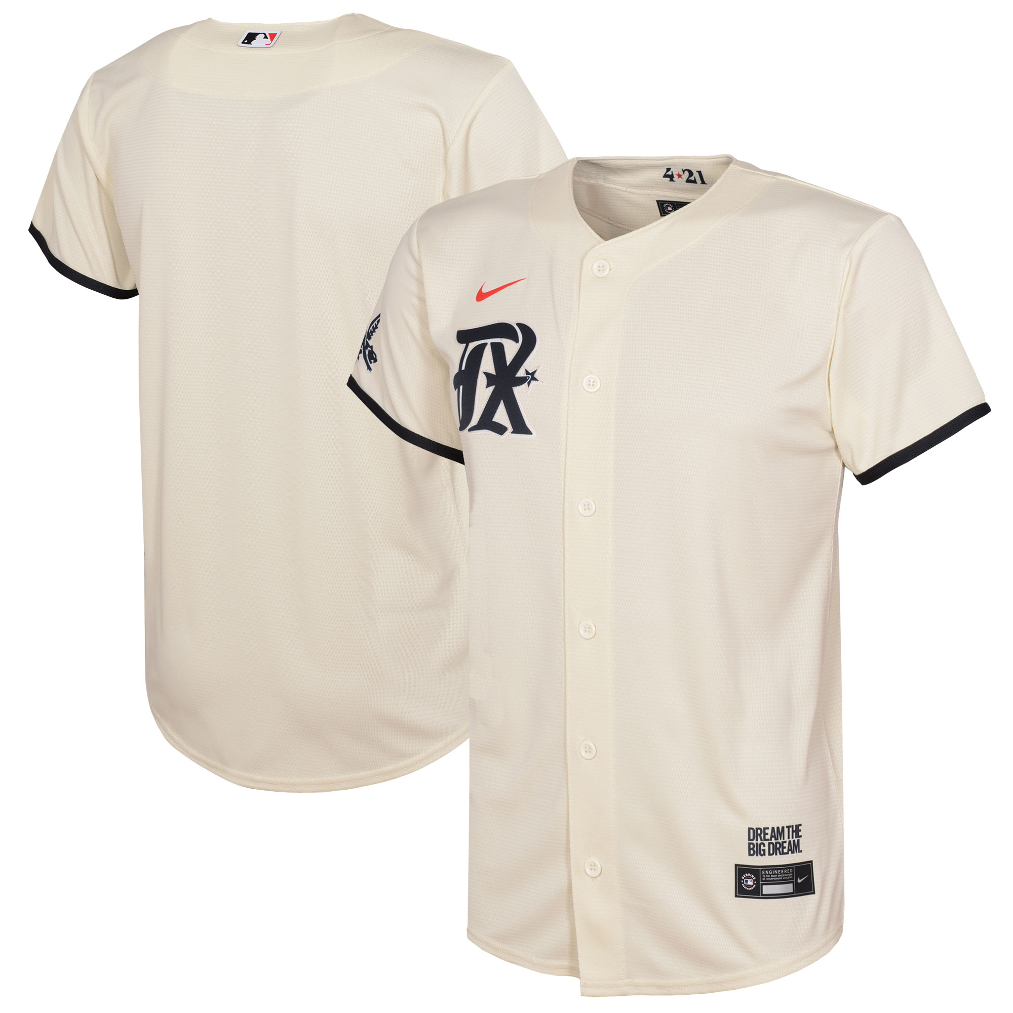 Toddler Texas Rangers Cream City Connect Baseball Jersey - JS442 