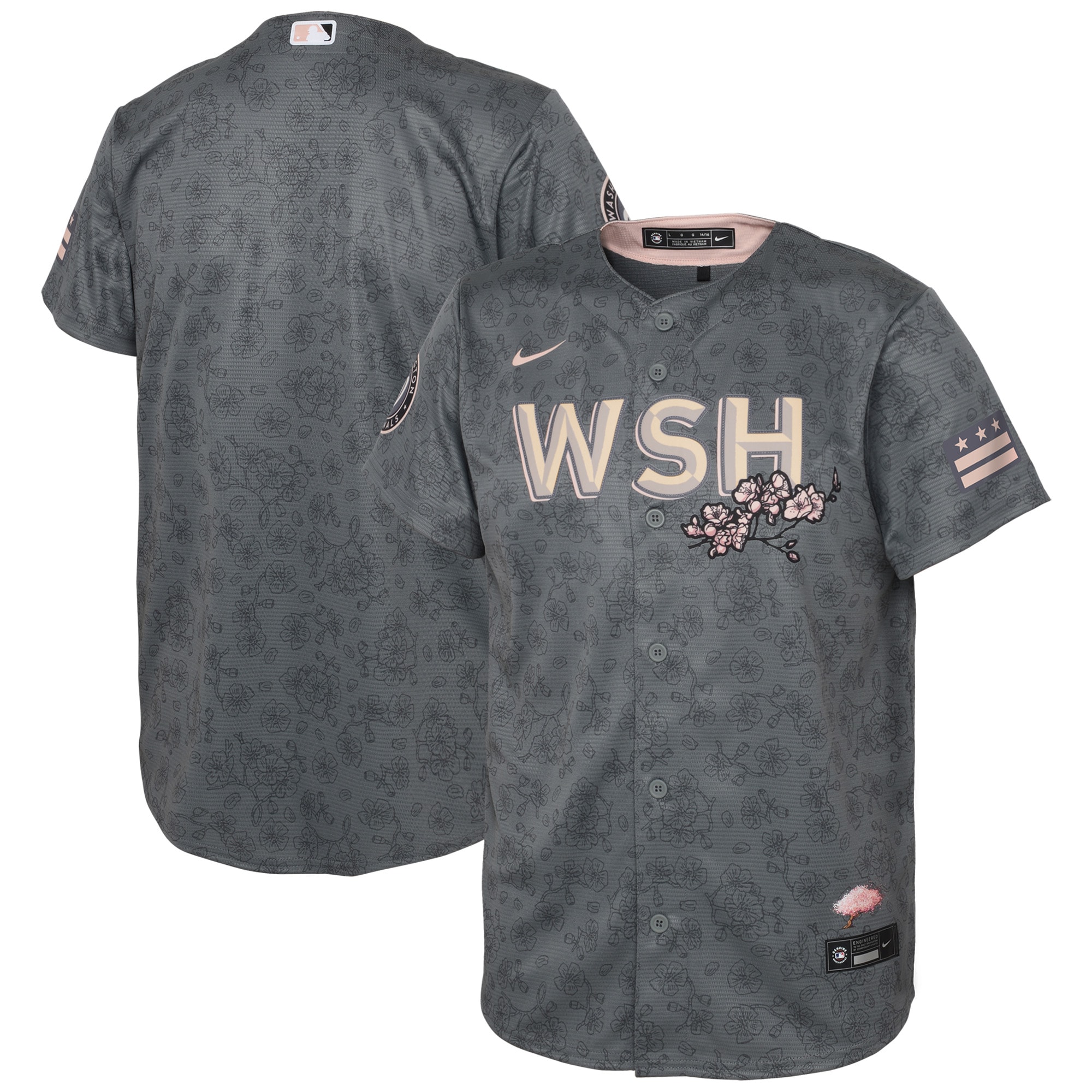 Toddler Washington Nationals Gray City Connect Baseball Jersey - JS704 