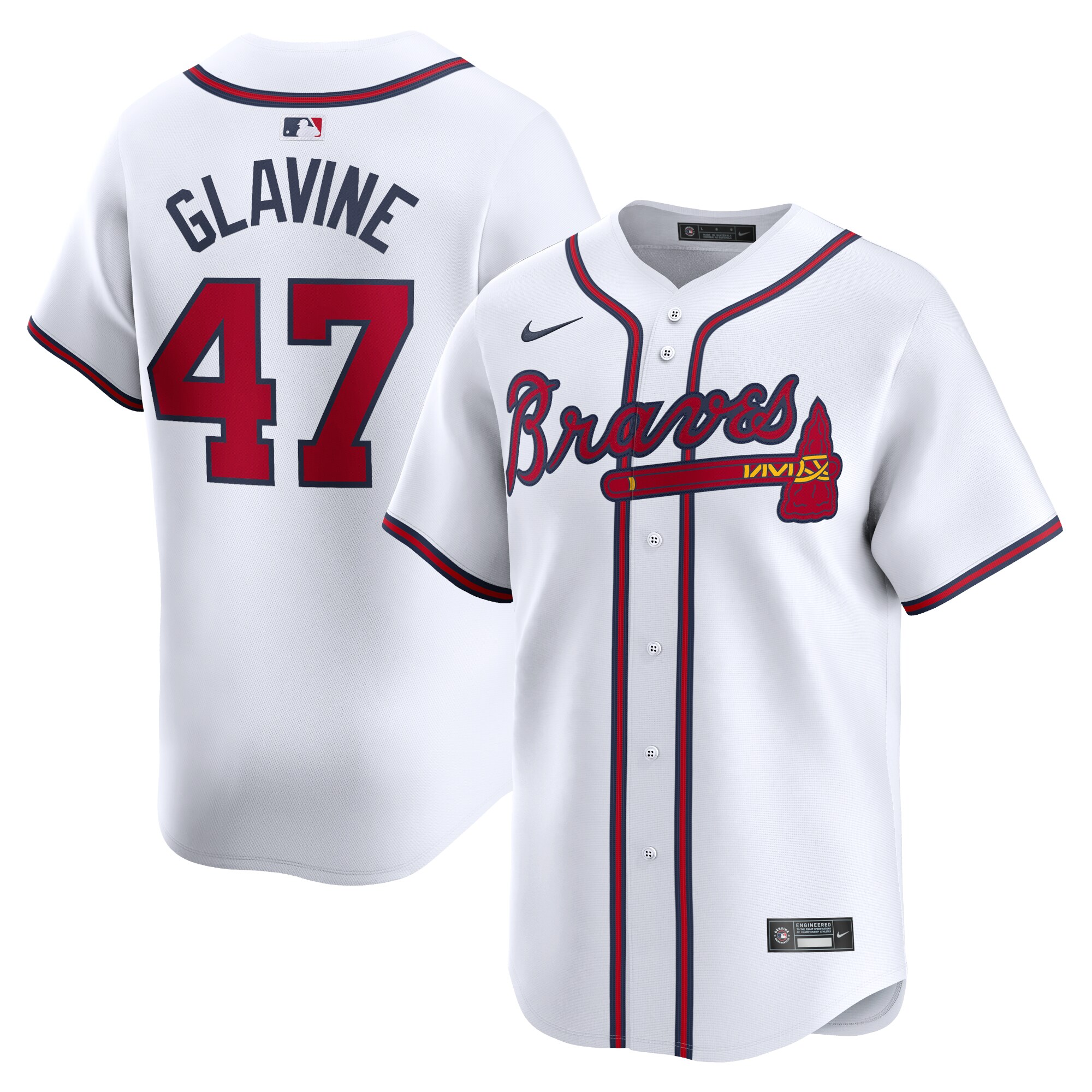 Tom Glavine Atlanta Braves Home Limited Player Baseball Jersey - White
