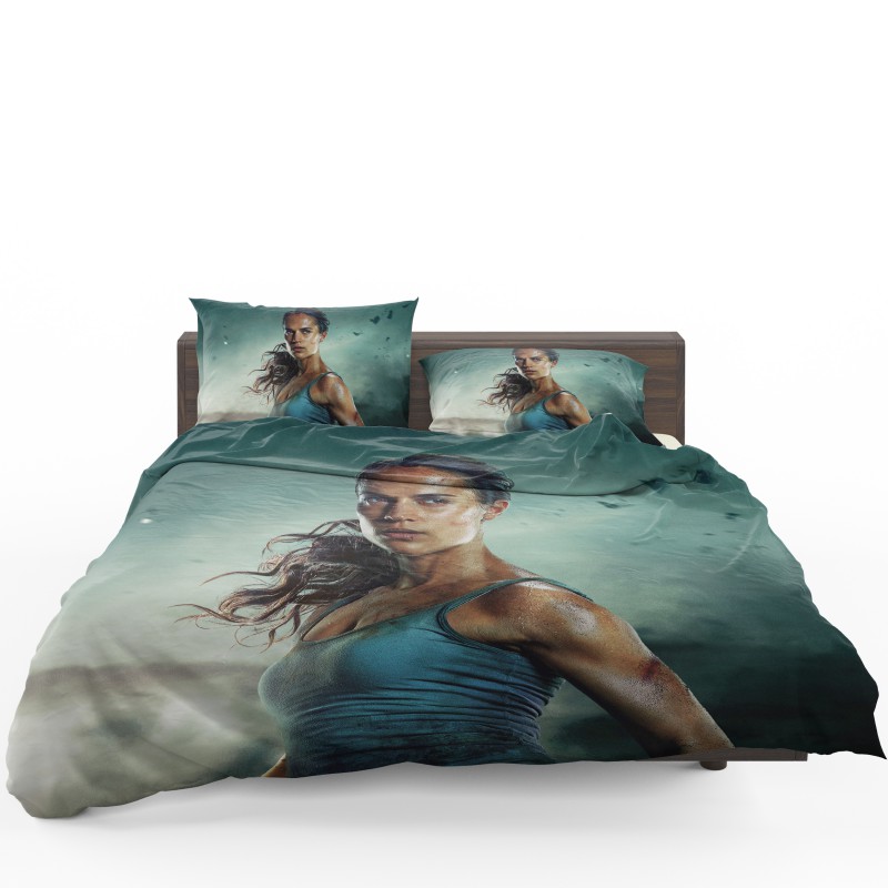 Tomb Raider Alicia Vikander Lara Croft Bedding Set - Custom Bedding Set