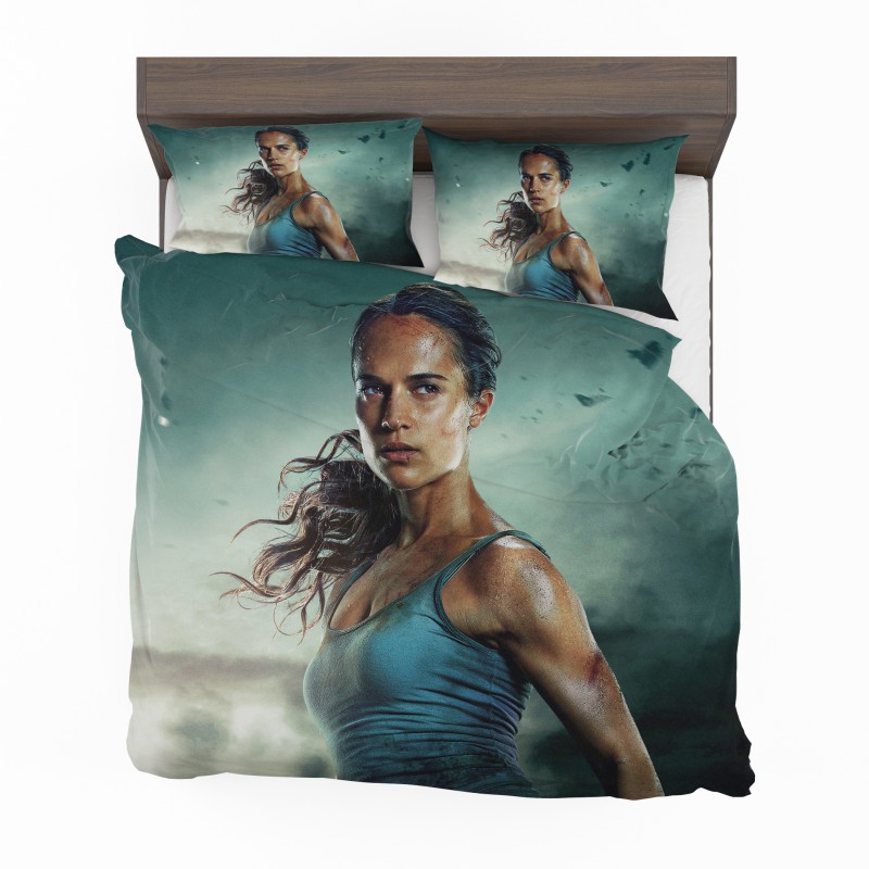Alternative view of Tomb Raider Alicia Vikander Lara Croft Bedding Set - Custom Bedding Set
