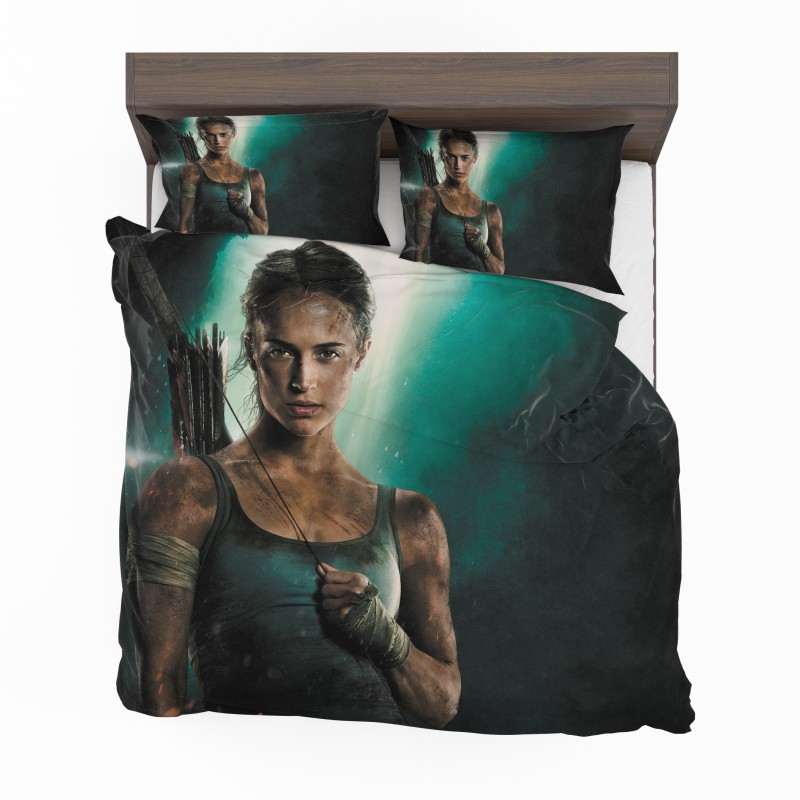 Alternative view of Tomb Raider Alicia Vikander Lara Croft Comforter Set - Custom Bedding Set