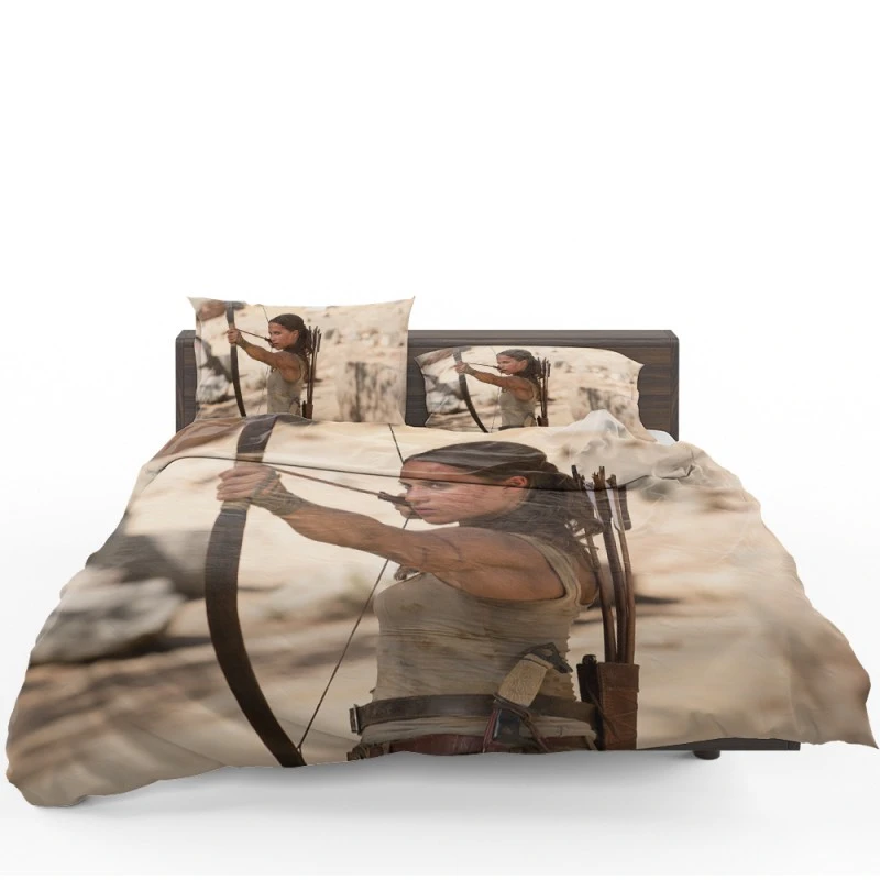 Tomb Raider Movie Alicia Vikander Lara Croft Bedding Set - Custom Bedding Set