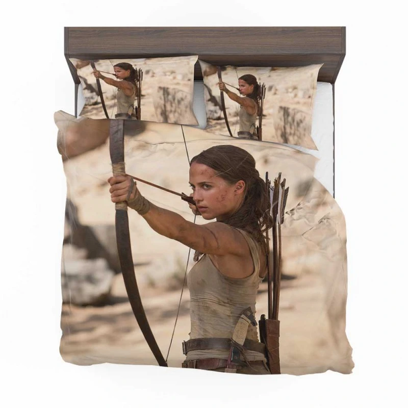 Alternative view of Tomb Raider Movie Alicia Vikander Lara Croft Bedding Set - Custom Bedding Set